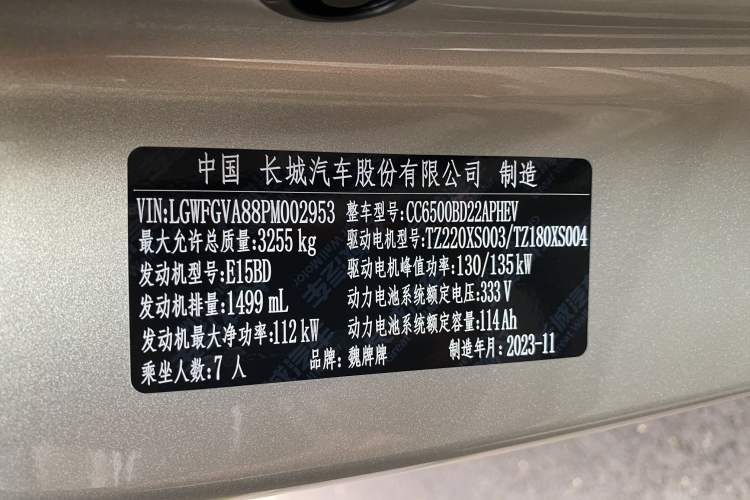 Used Wey Gaoshan 2023 Four-Wheel Drive Flagship Edition