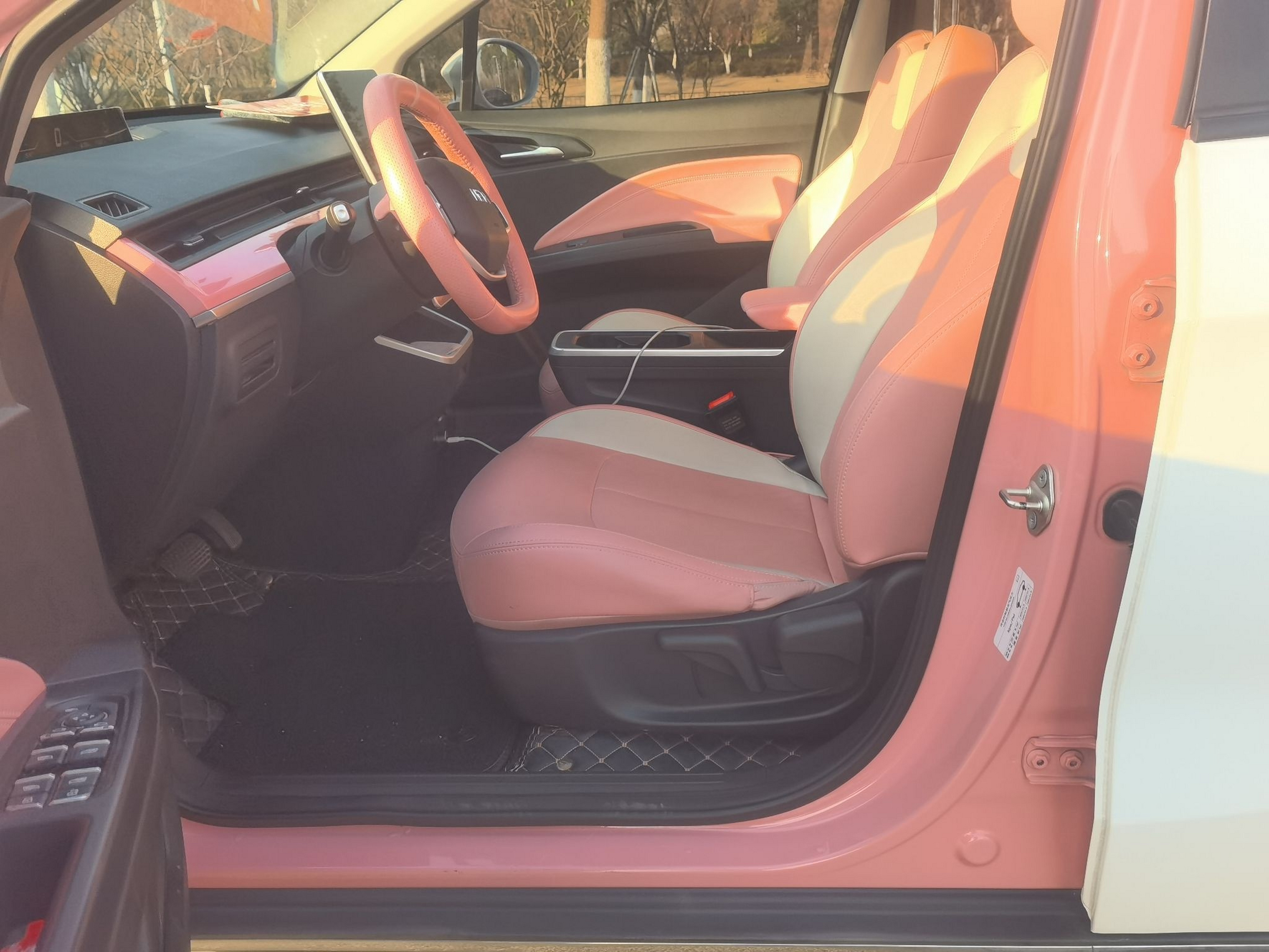 المقاعد الأمامية داخل السيارة