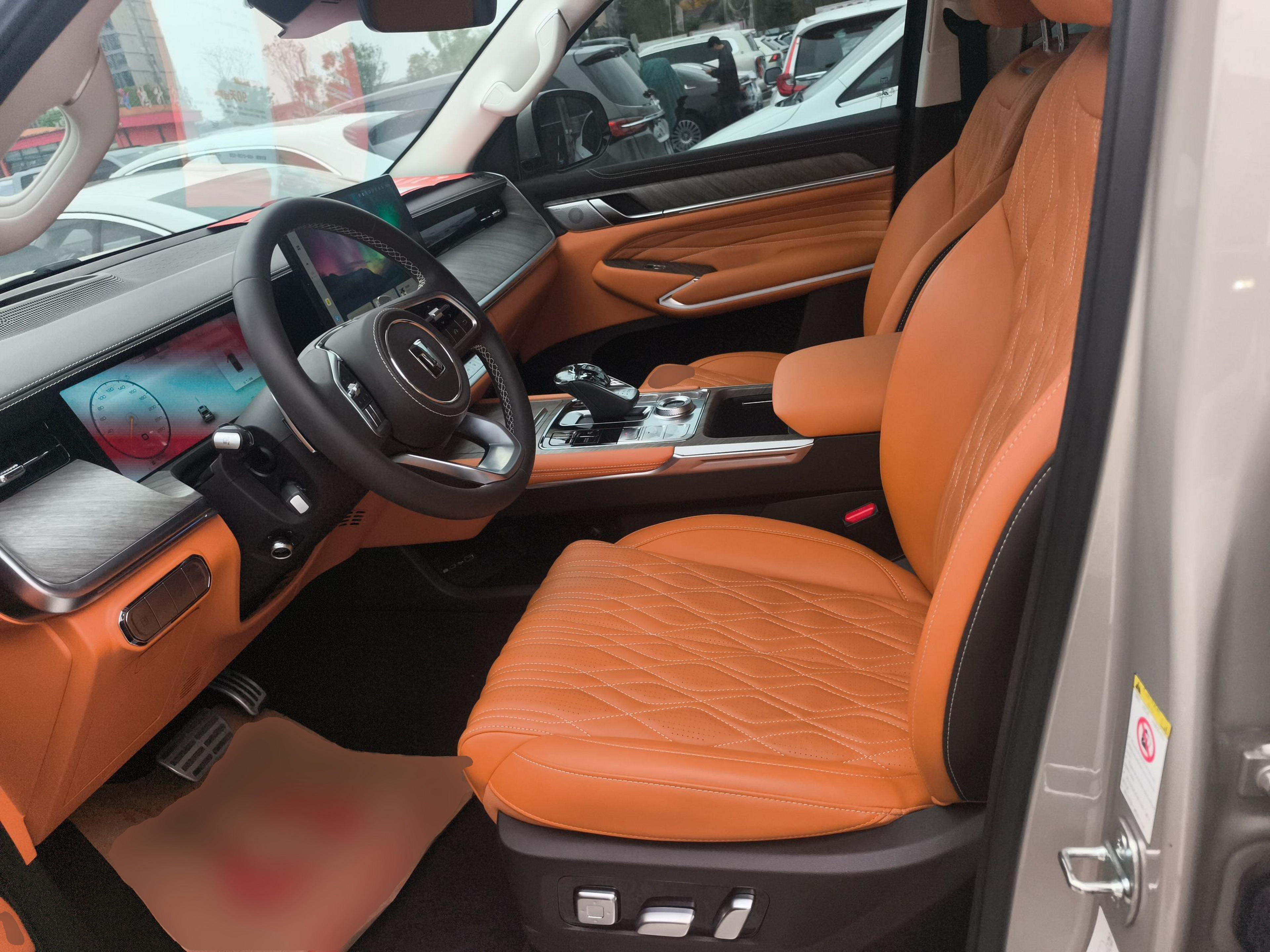 المقاعد الأمامية داخل السيارة