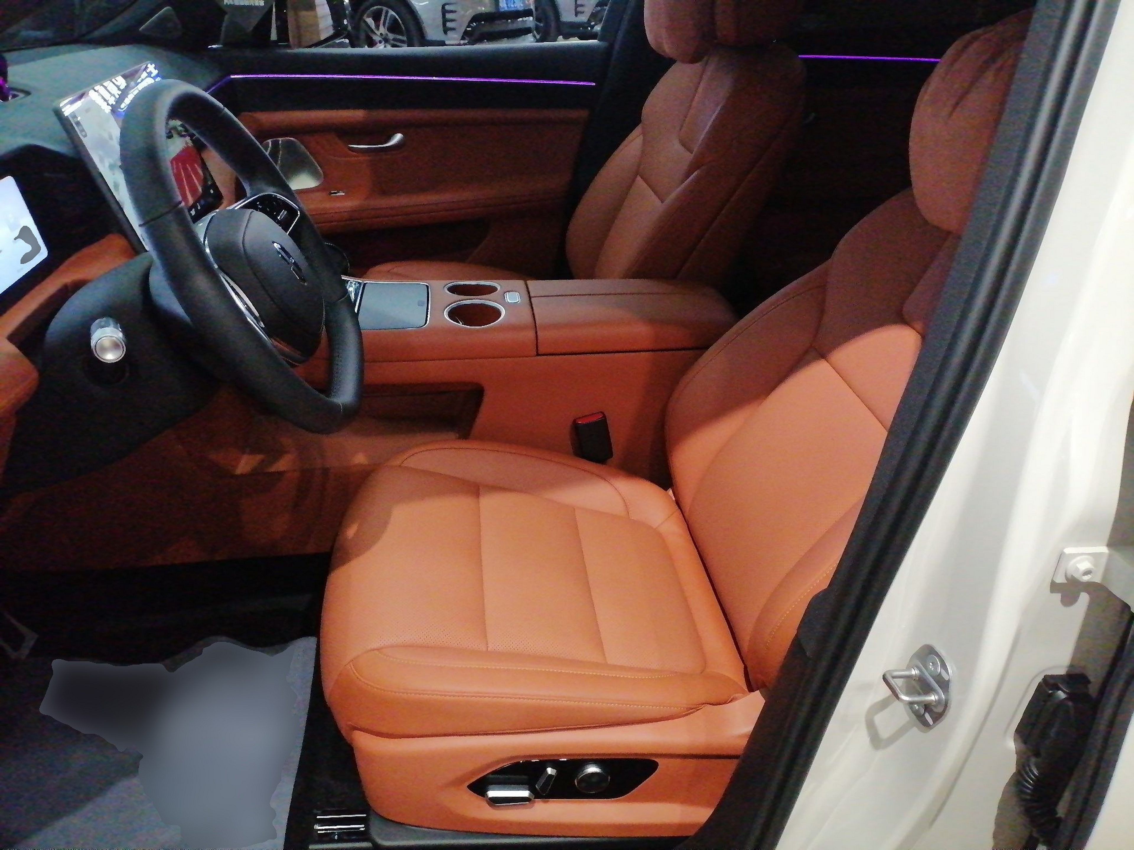 المقاعد الأمامية داخل السيارة