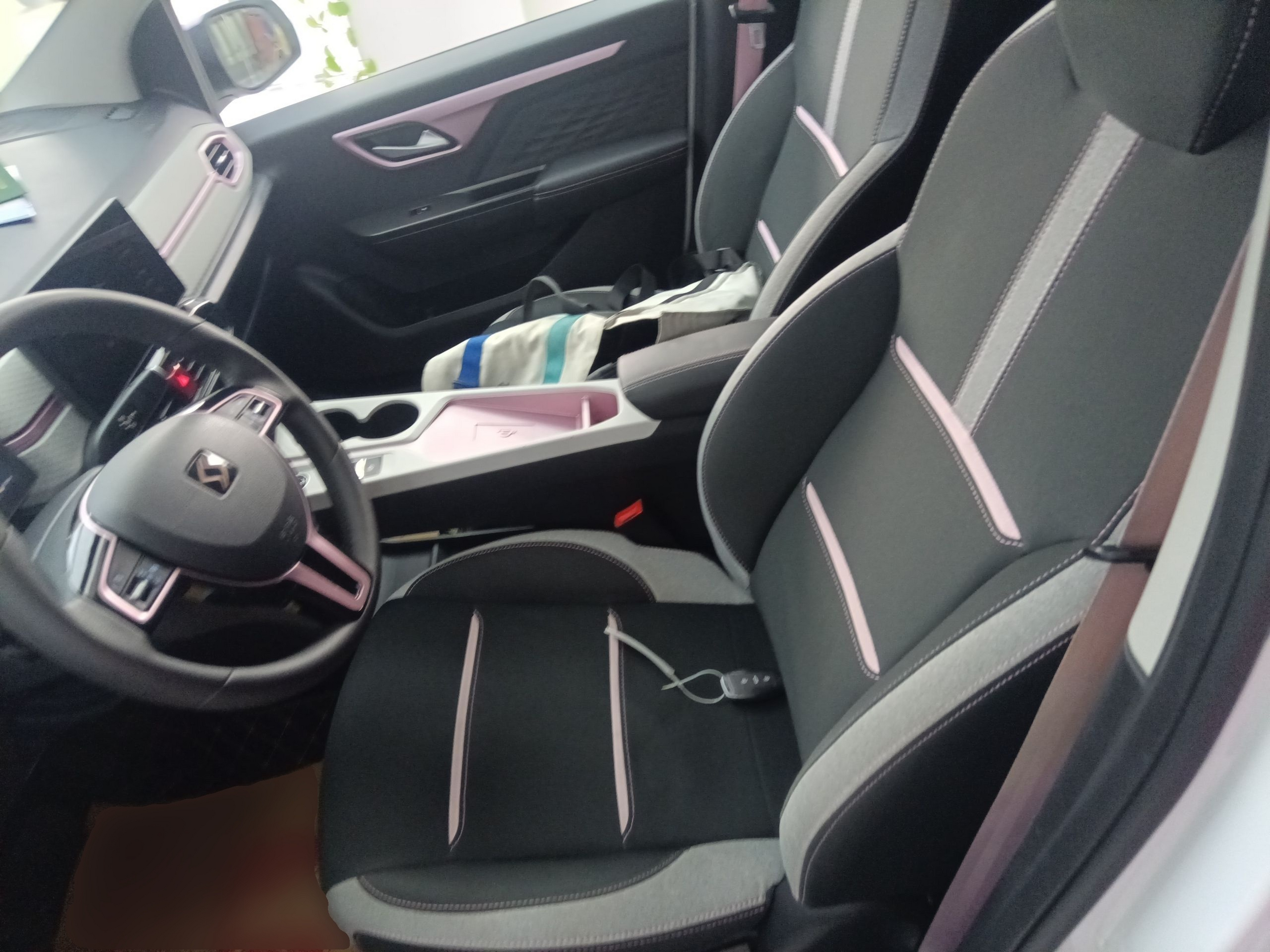 المقاعد الأمامية داخل السيارة