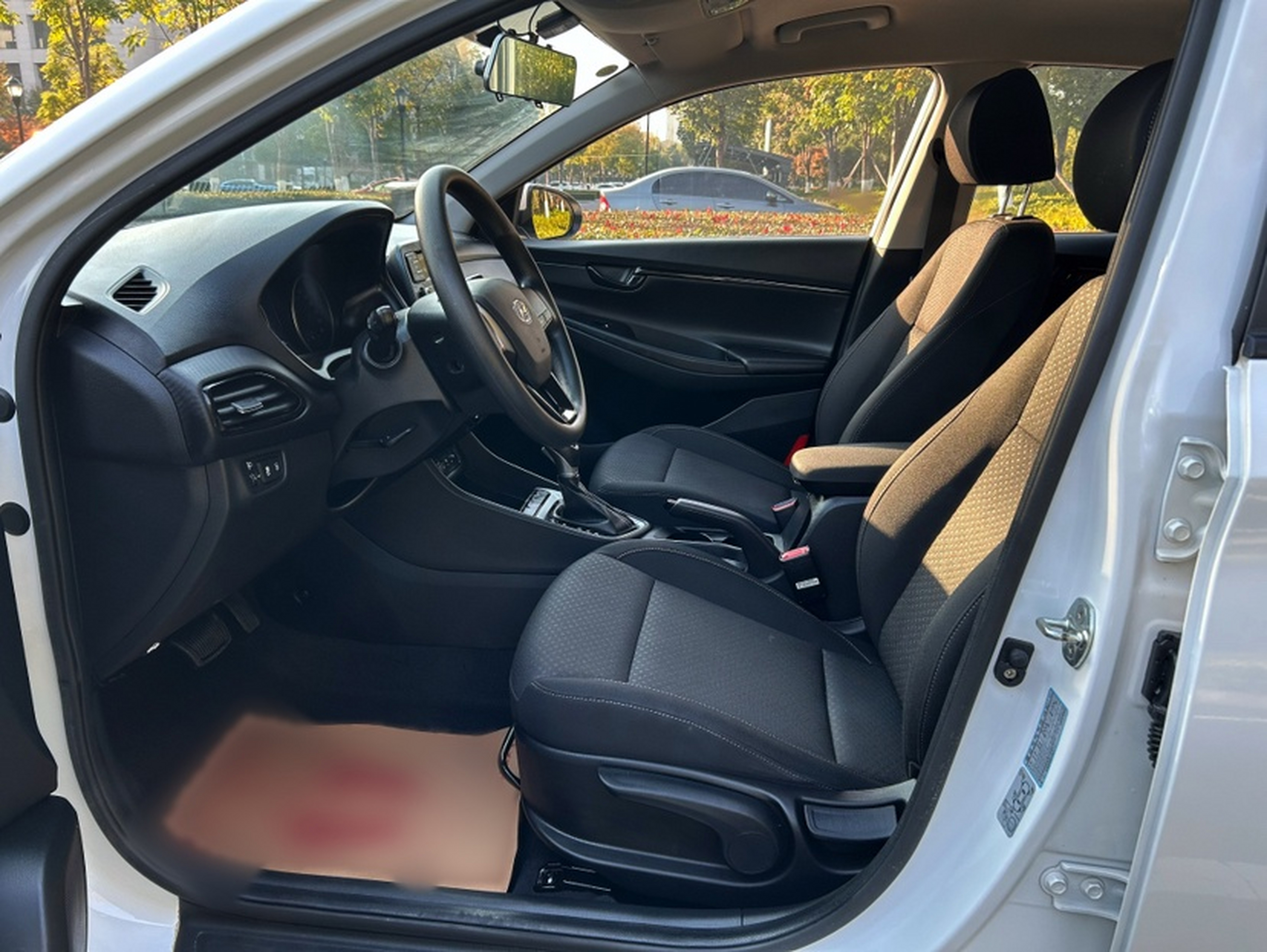 المقاعد الأمامية داخل السيارة