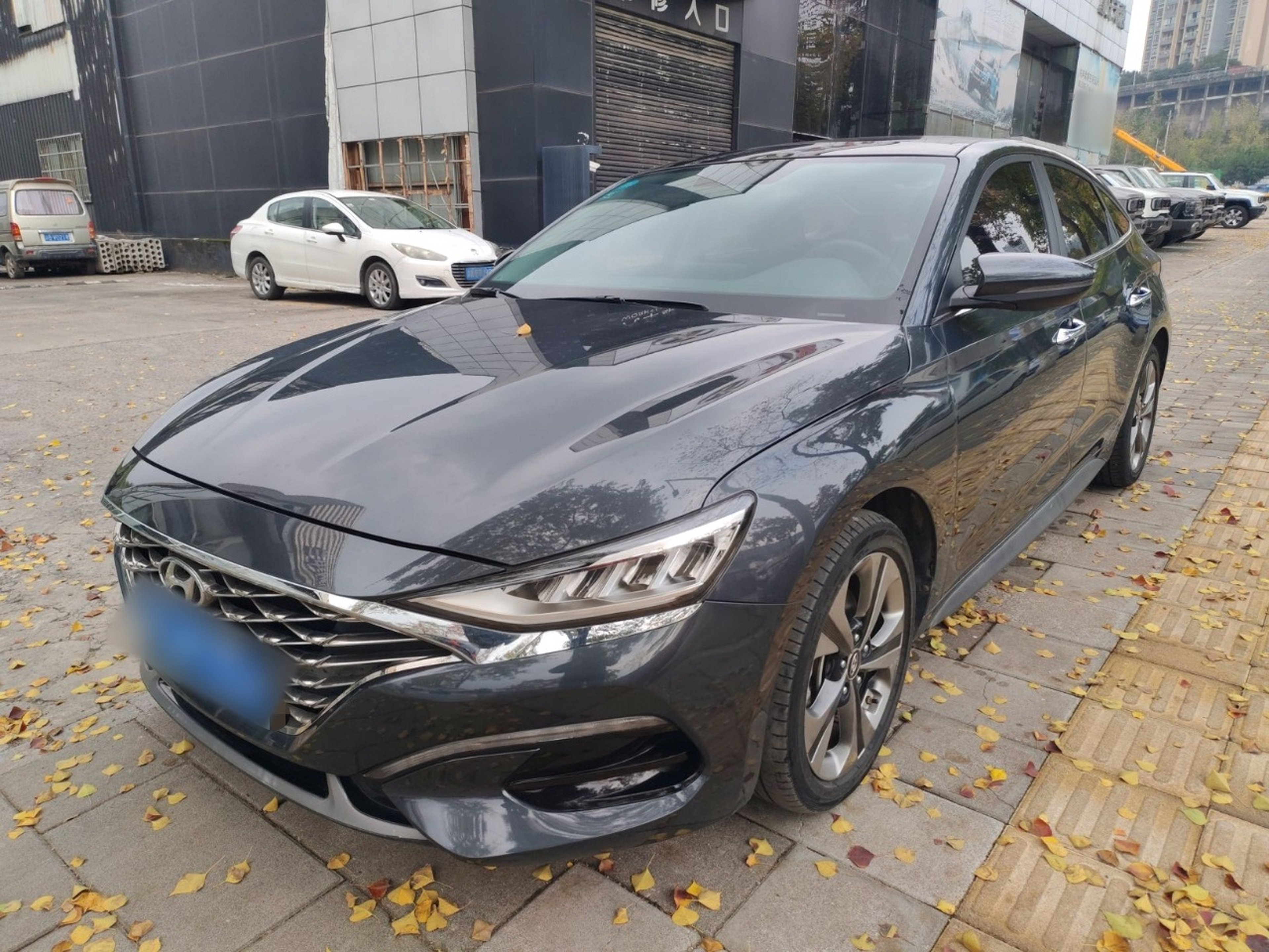 Под передней частью автомобиля