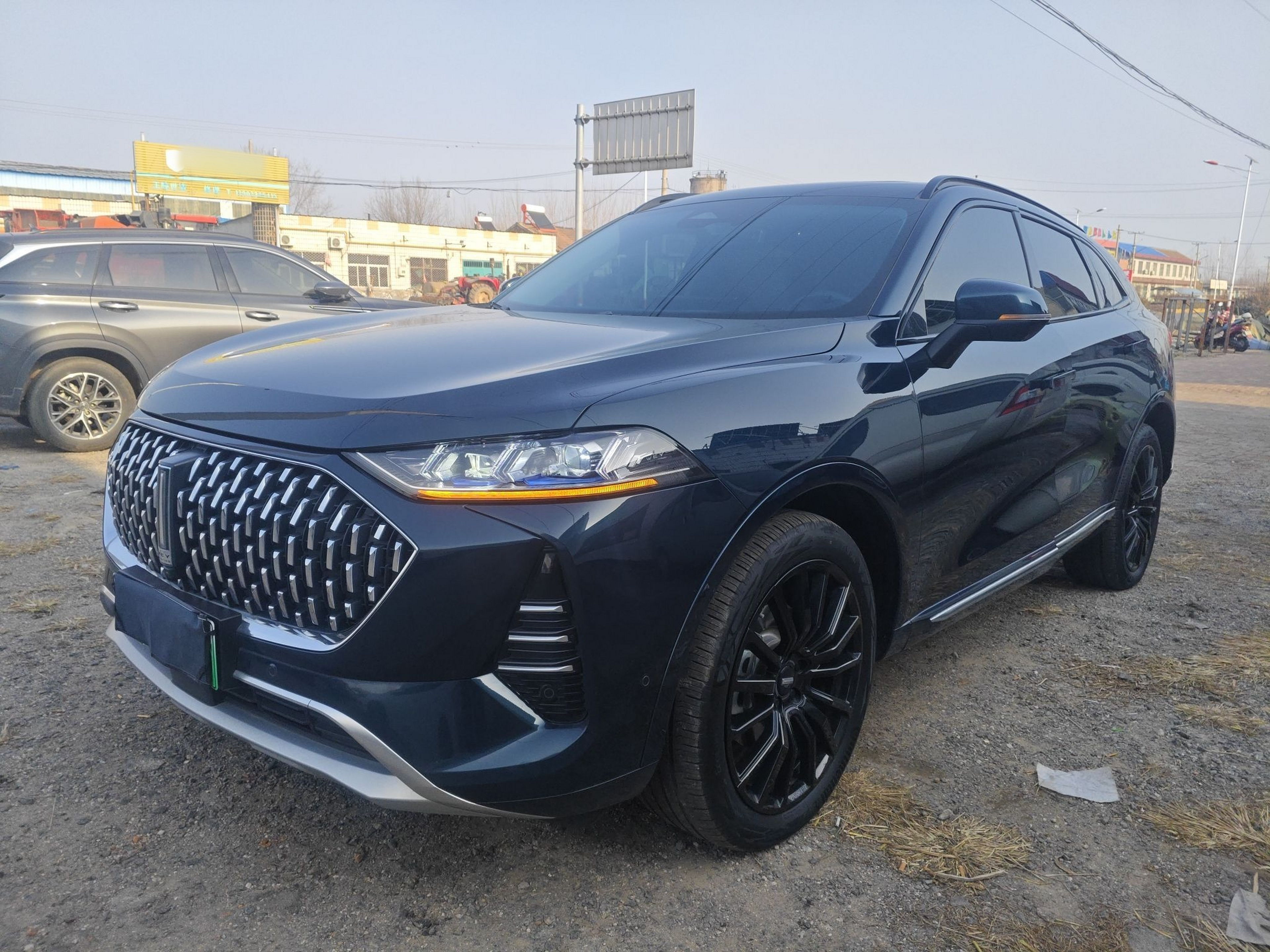 Под передней частью автомобиля