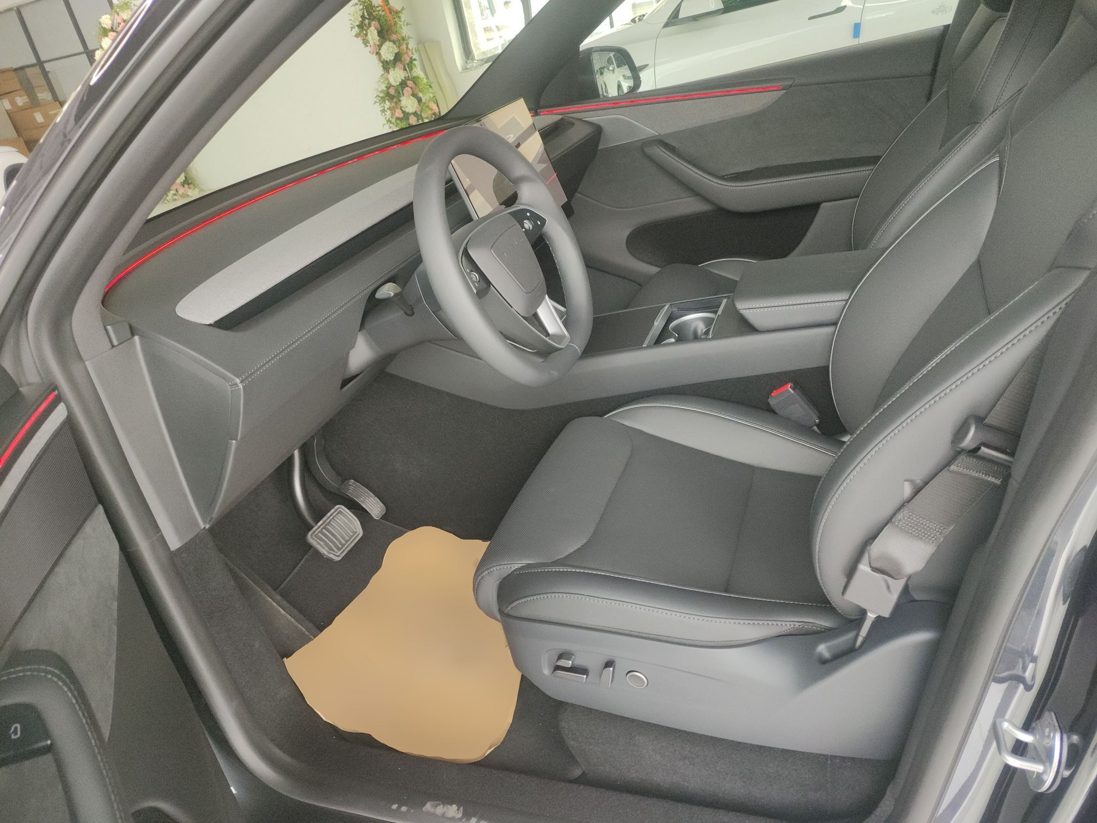 المقاعد الأمامية داخل السيارة