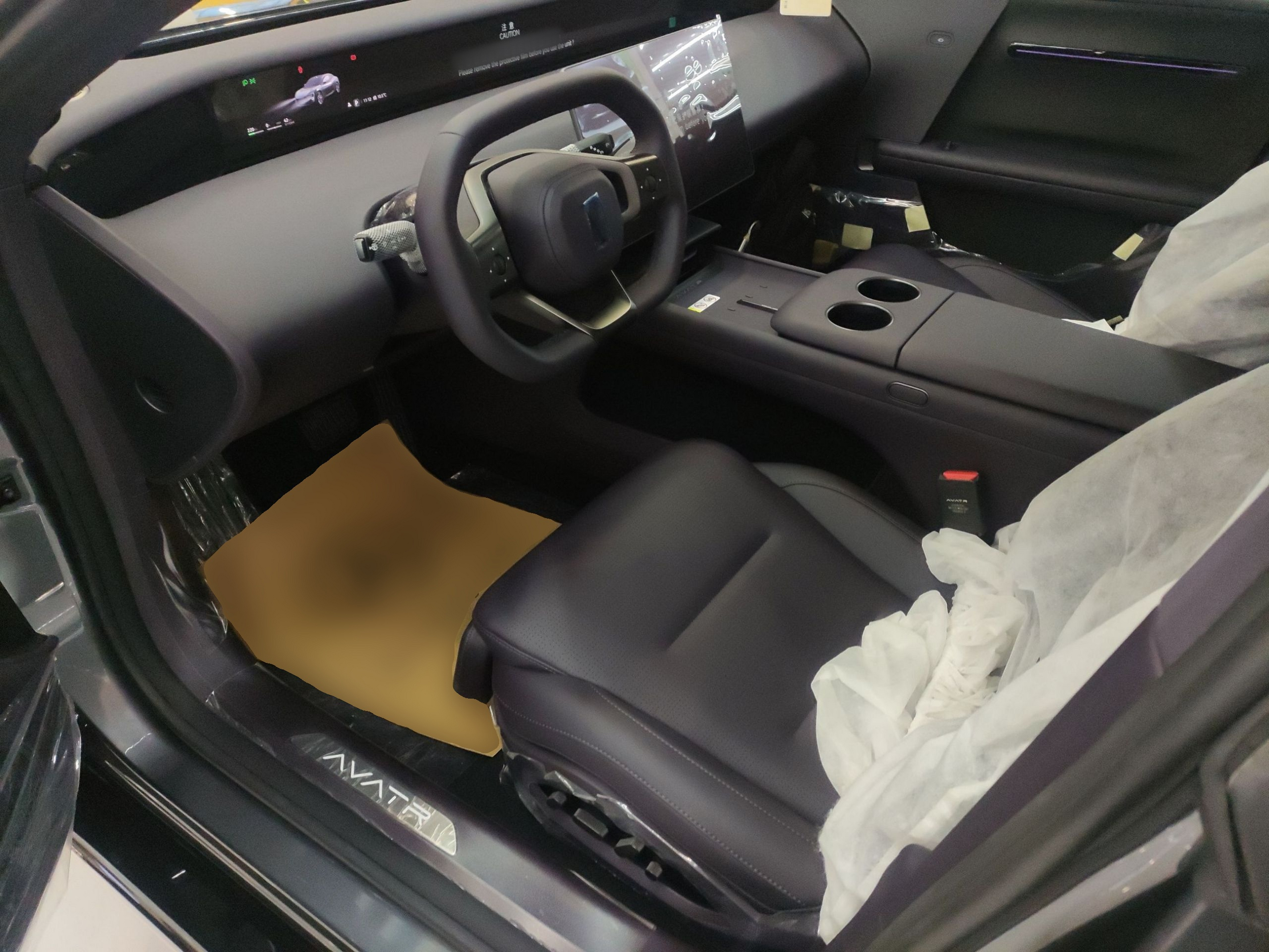 المقاعد الأمامية داخل السيارة