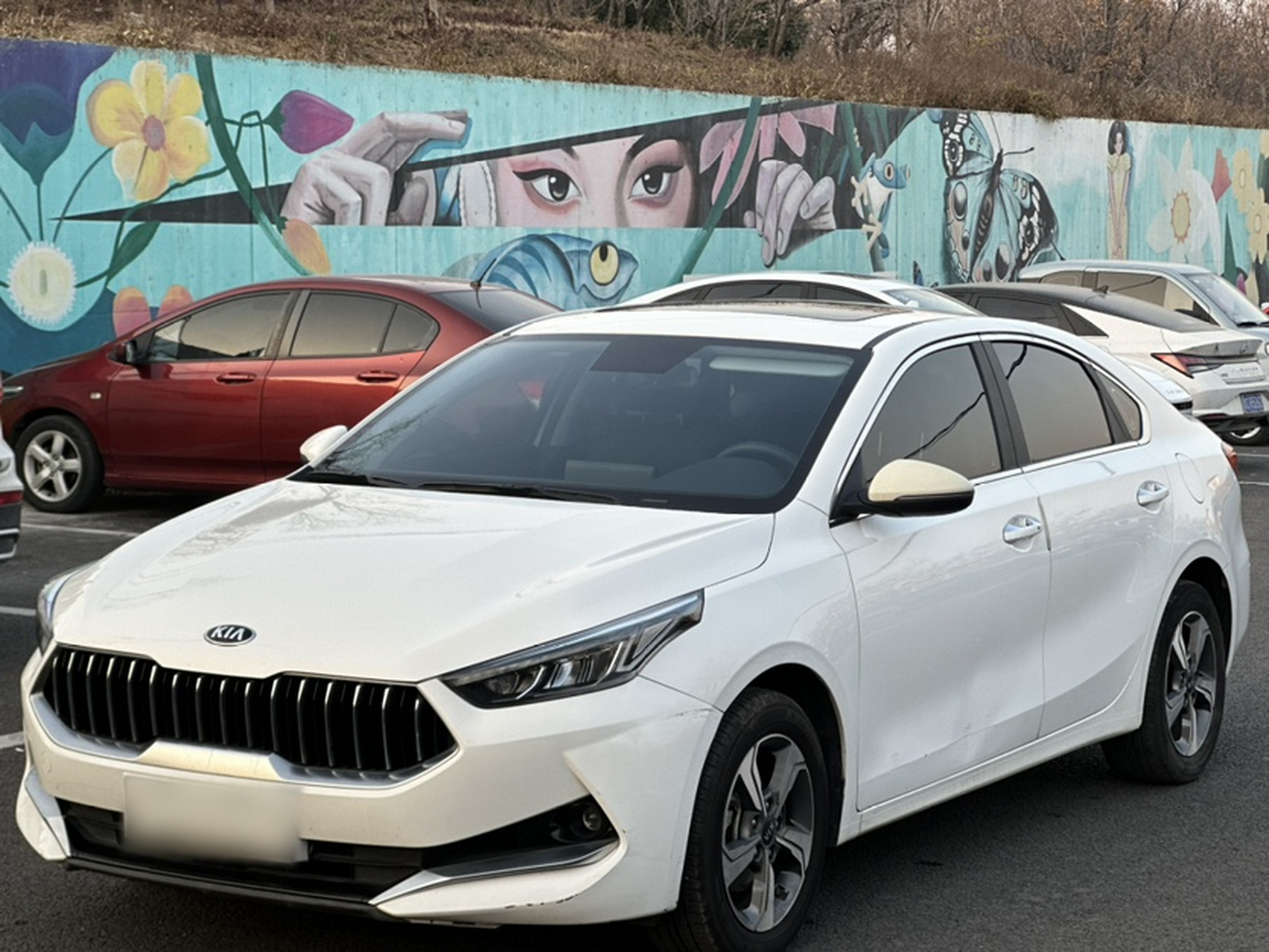 Под передней частью автомобиля