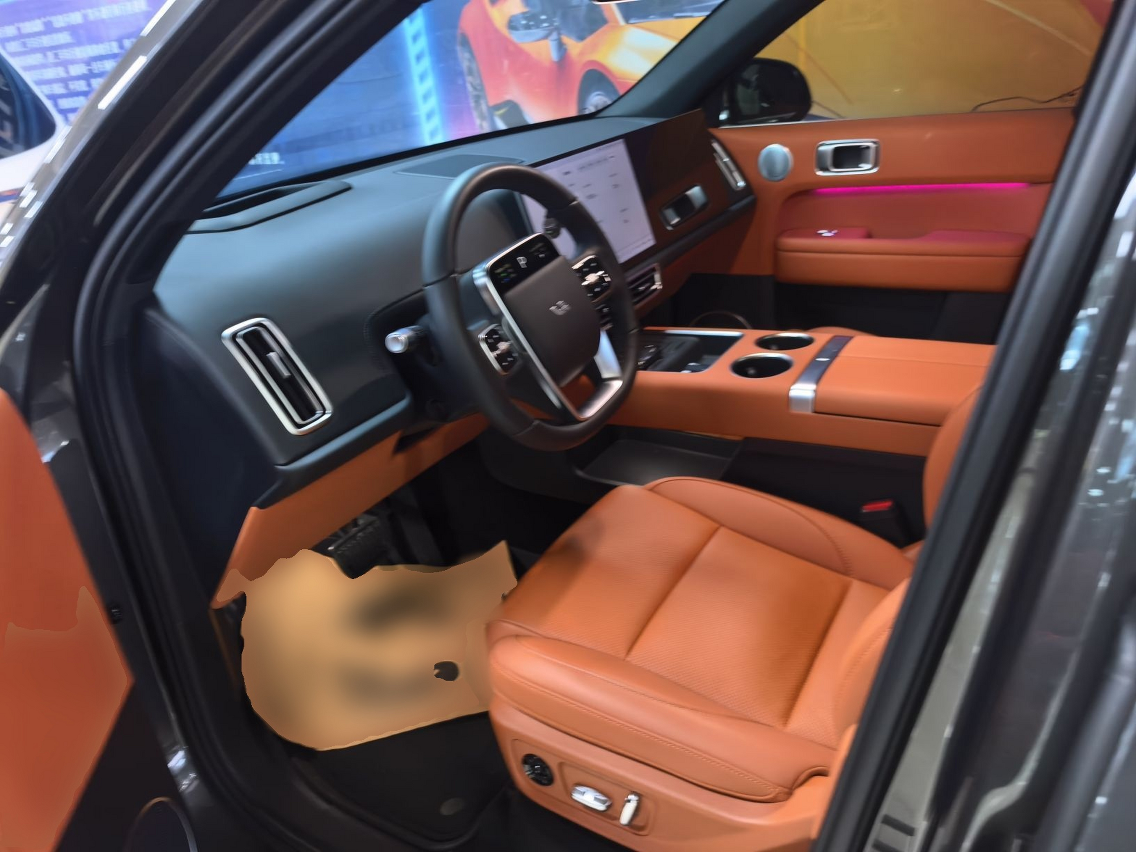 المقاعد الأمامية داخل السيارة