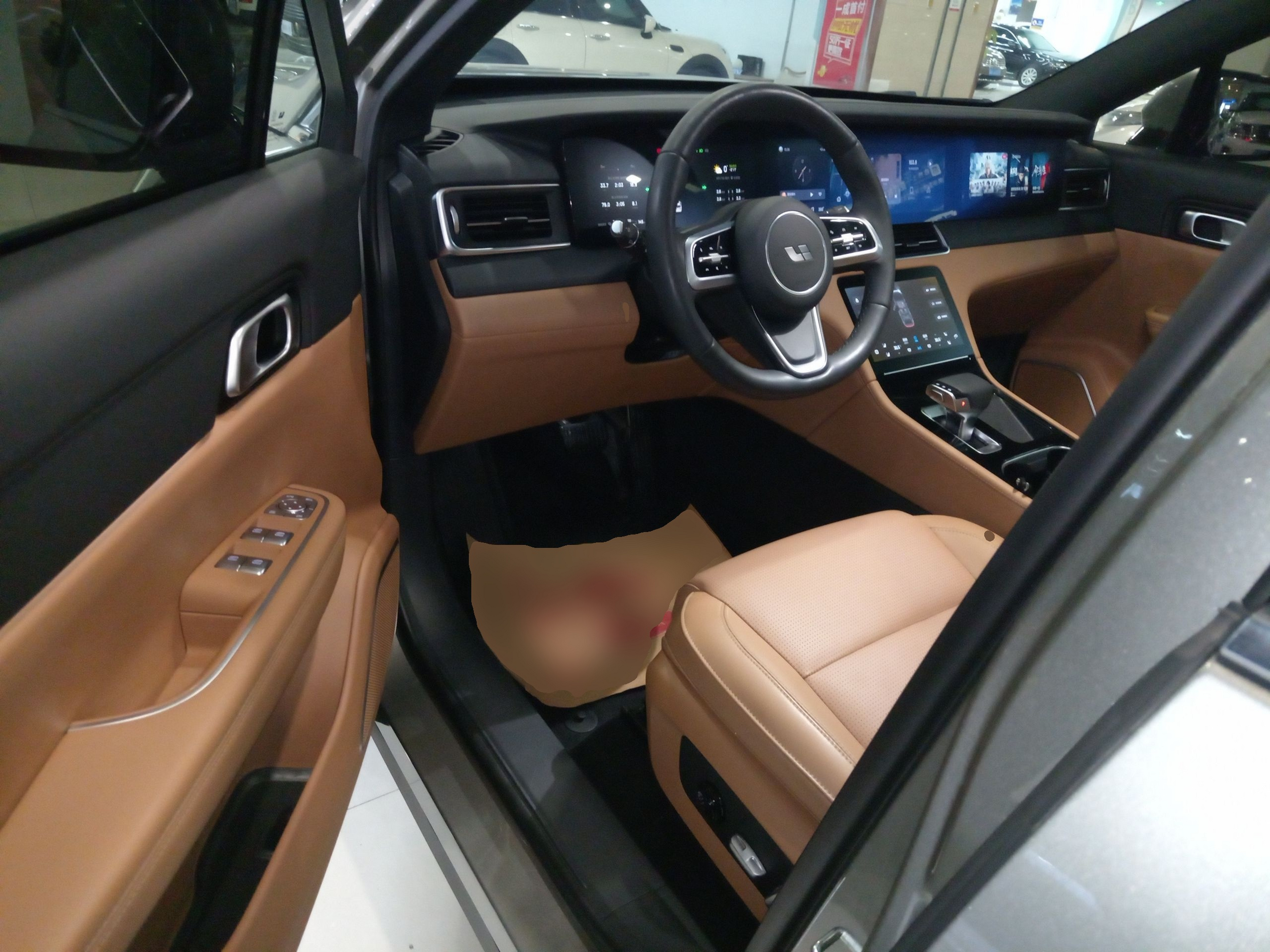 المقاعد الأمامية داخل السيارة