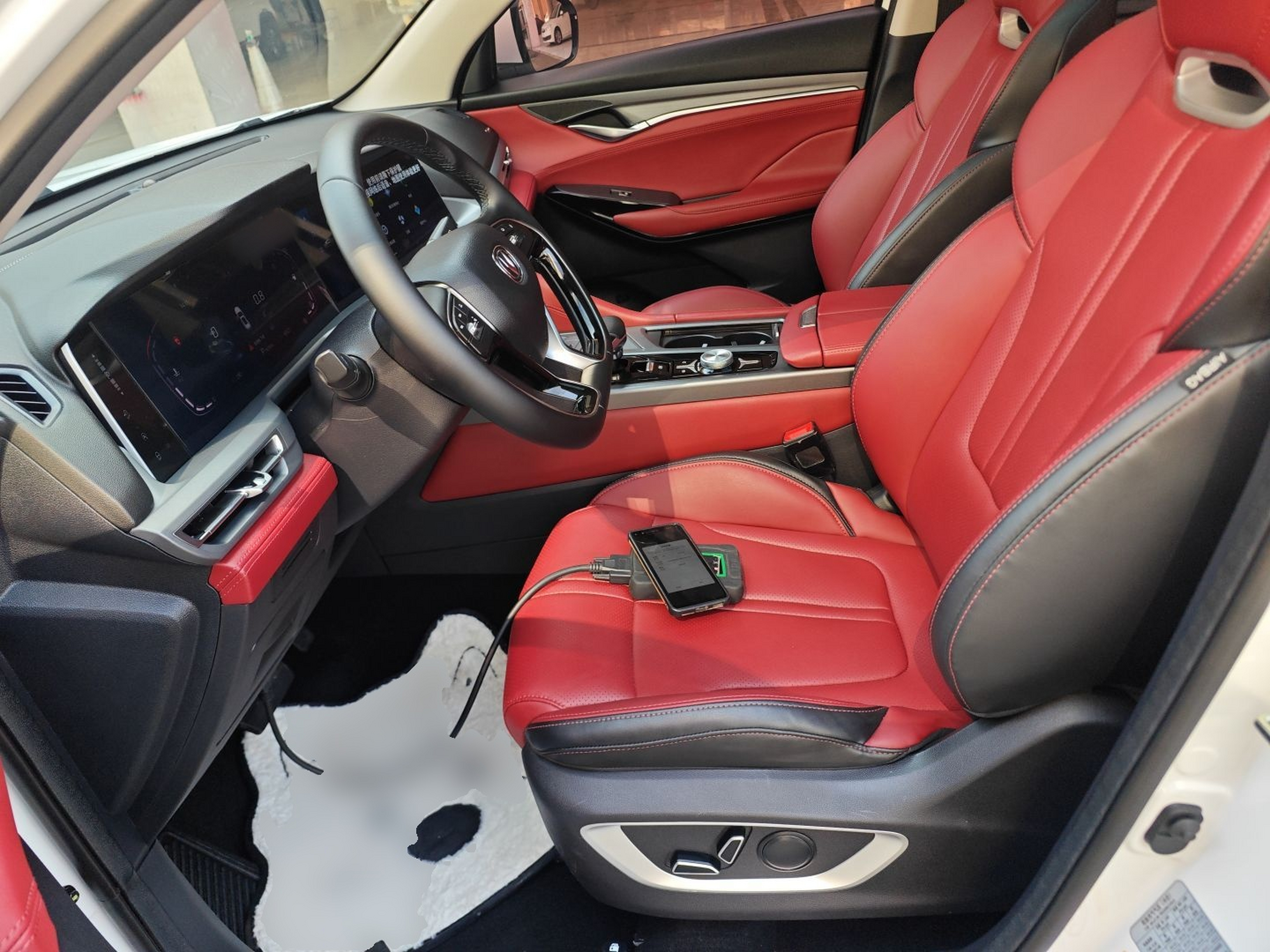 Переднее сиденье в автомобиле