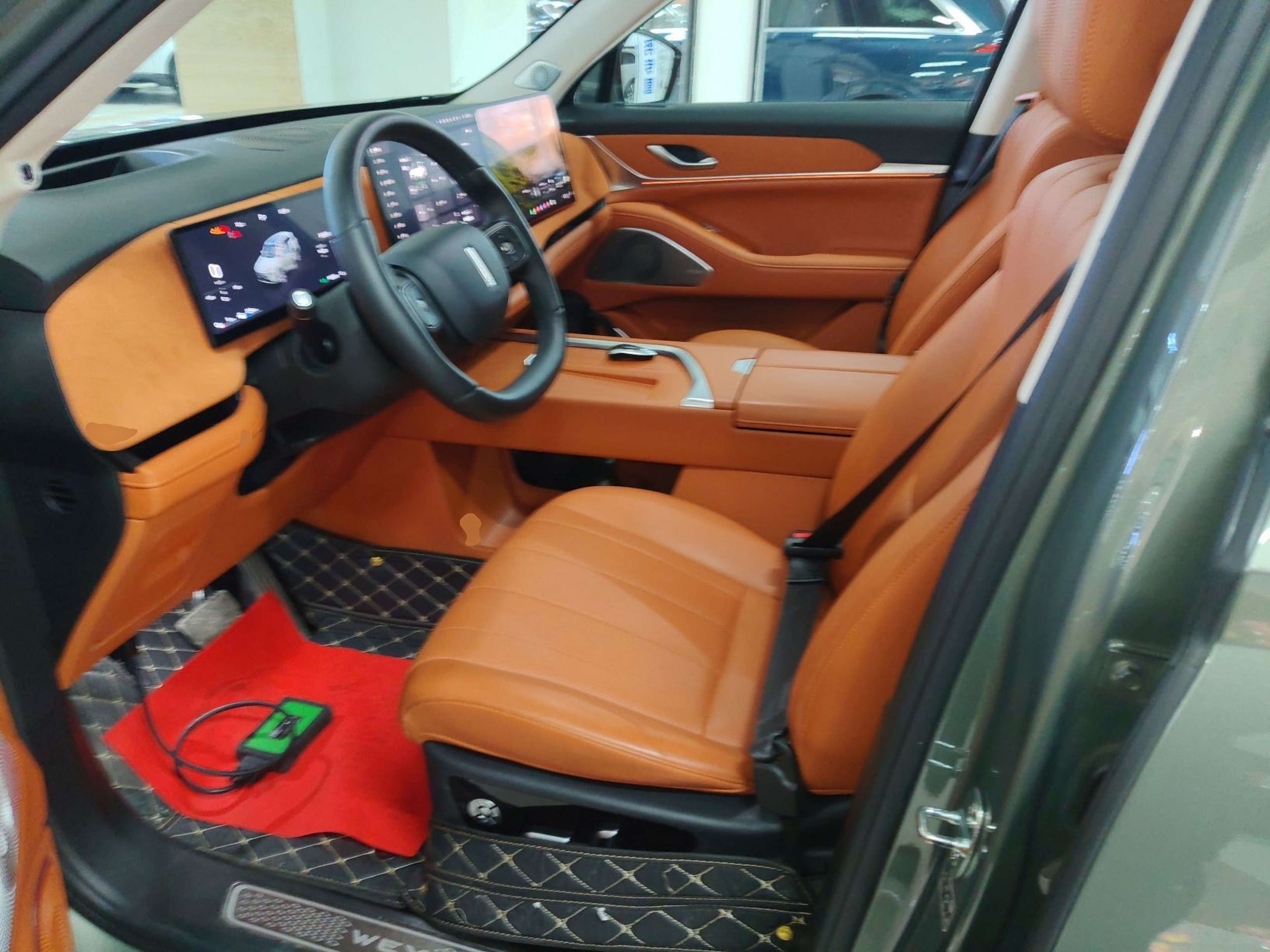 المقاعد الأمامية داخل السيارة