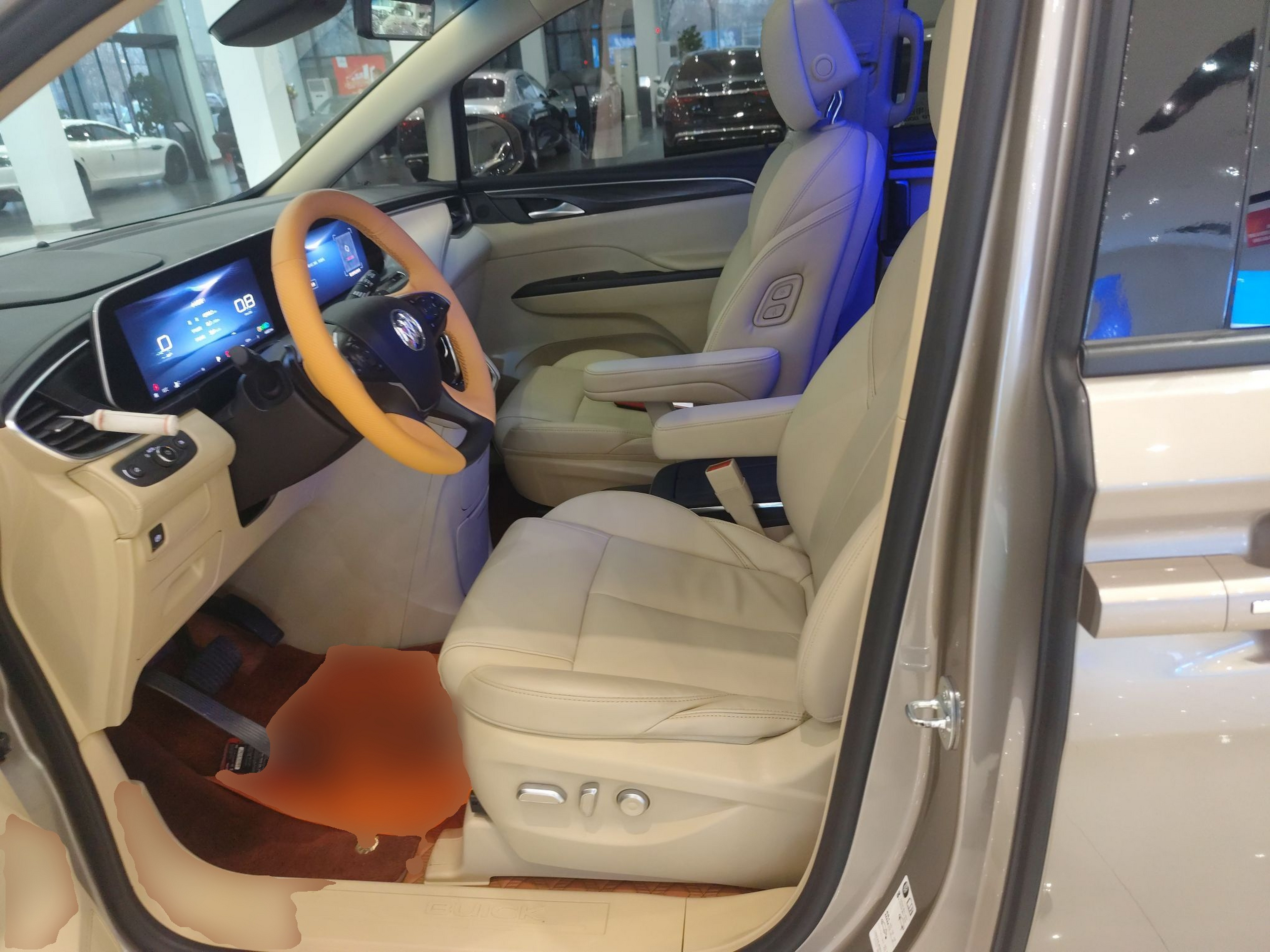 المقاعد الأمامية داخل السيارة