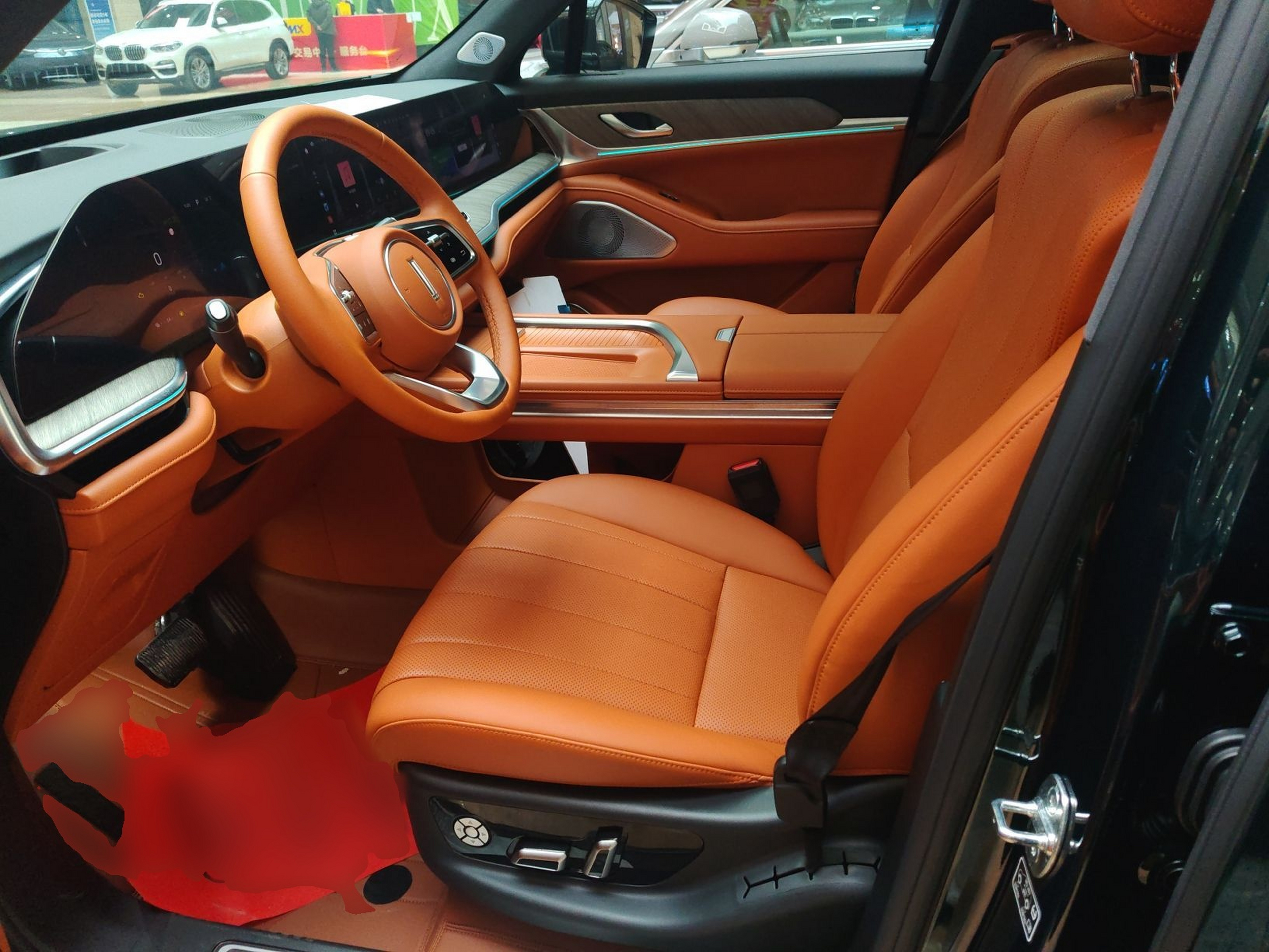 المقاعد الأمامية داخل السيارة