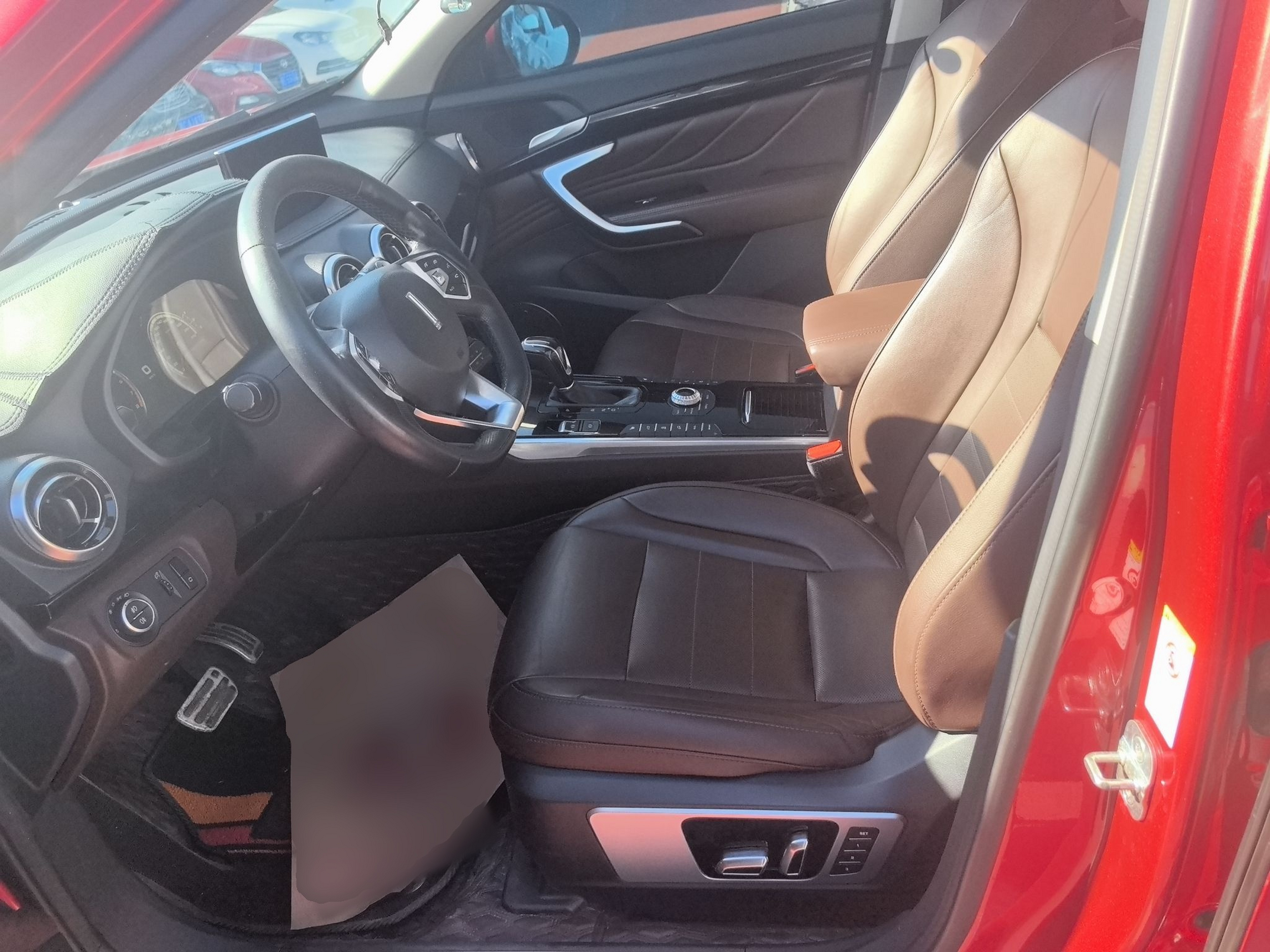 المقاعد الأمامية داخل السيارة