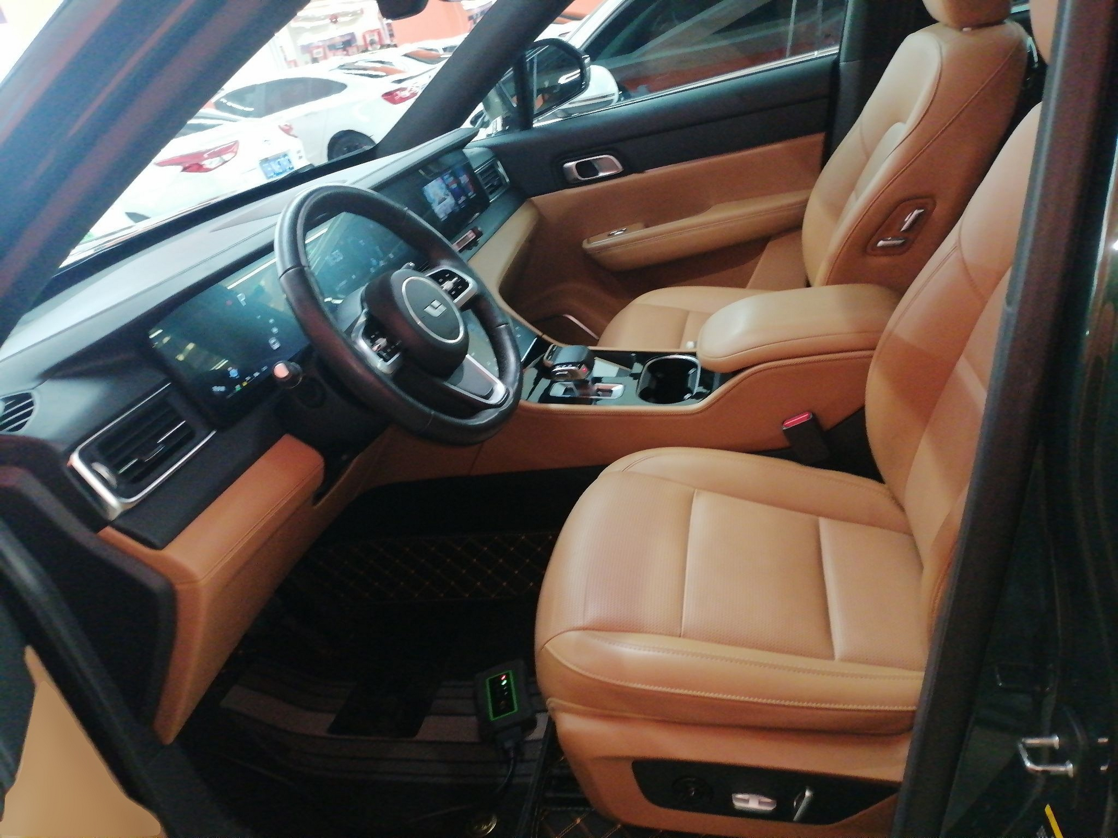 المقاعد الأمامية داخل السيارة