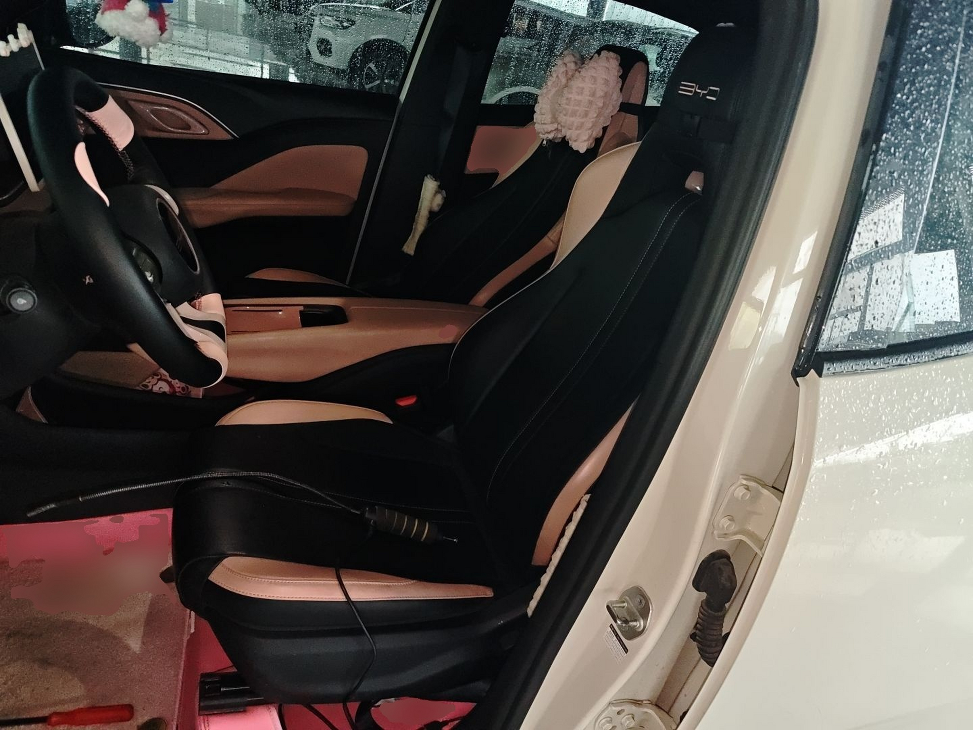 المقاعد الأمامية داخل السيارة