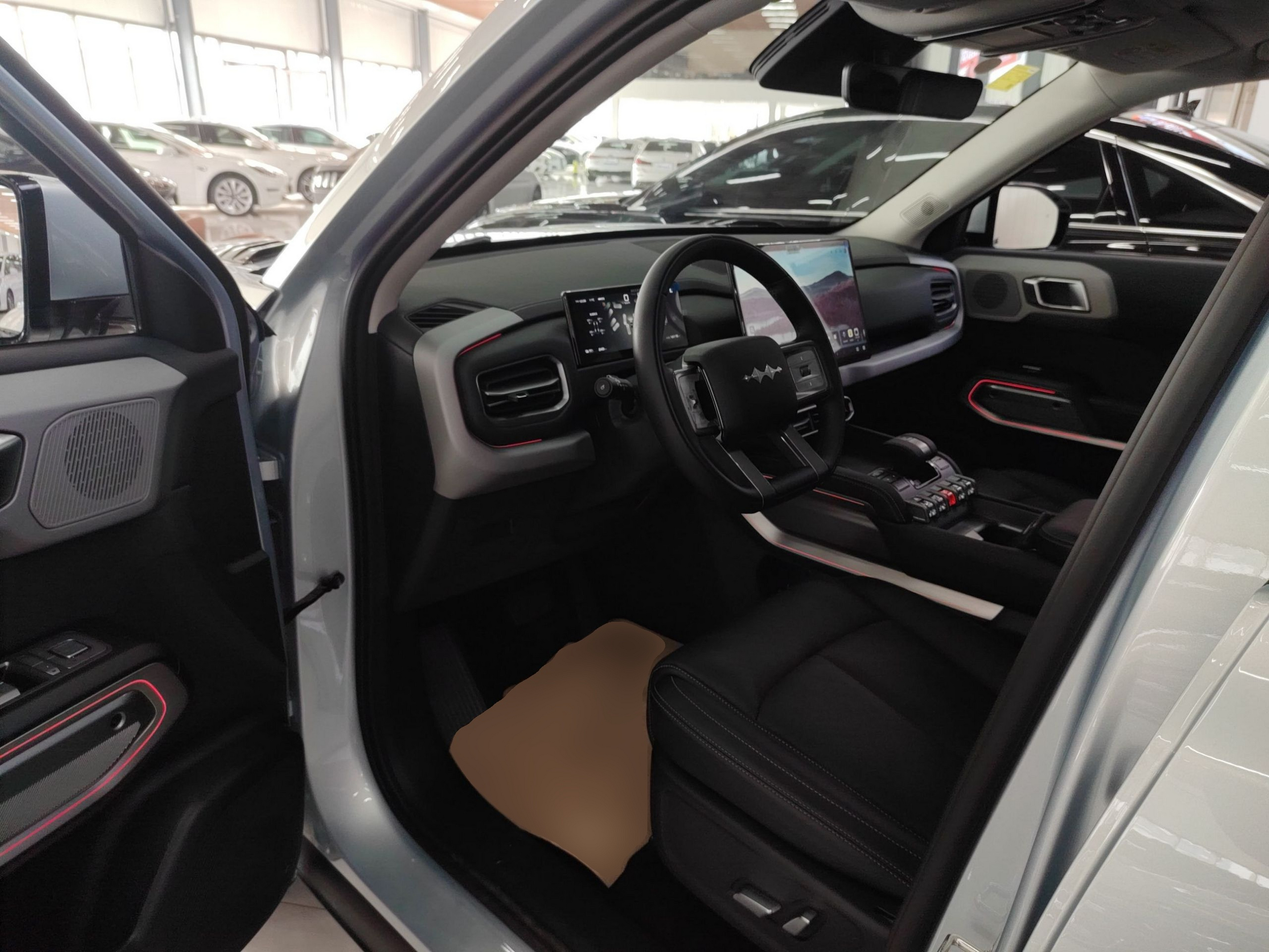 المقاعد الأمامية داخل السيارة