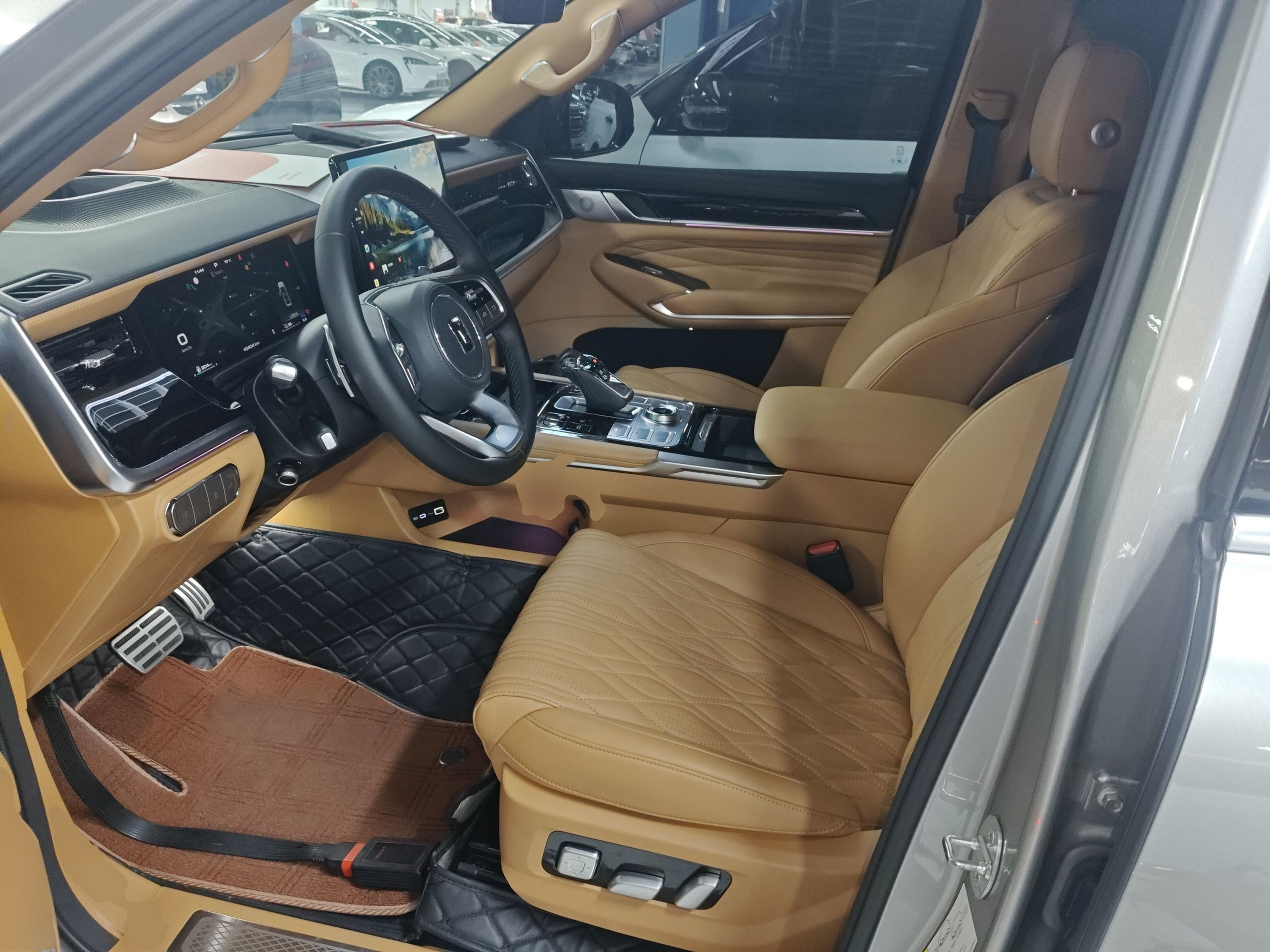 المقاعد الأمامية داخل السيارة