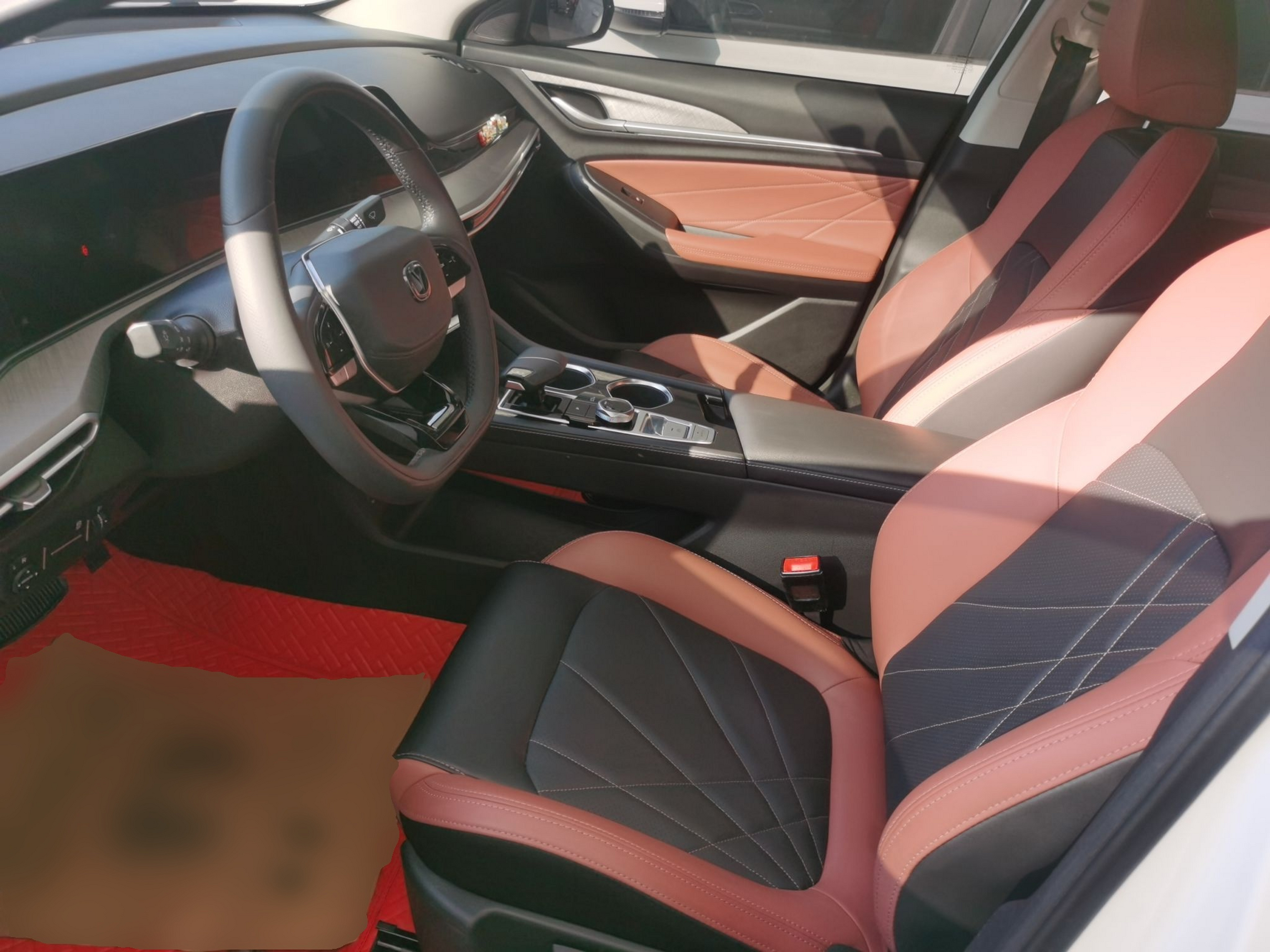 المقاعد الأمامية داخل السيارة