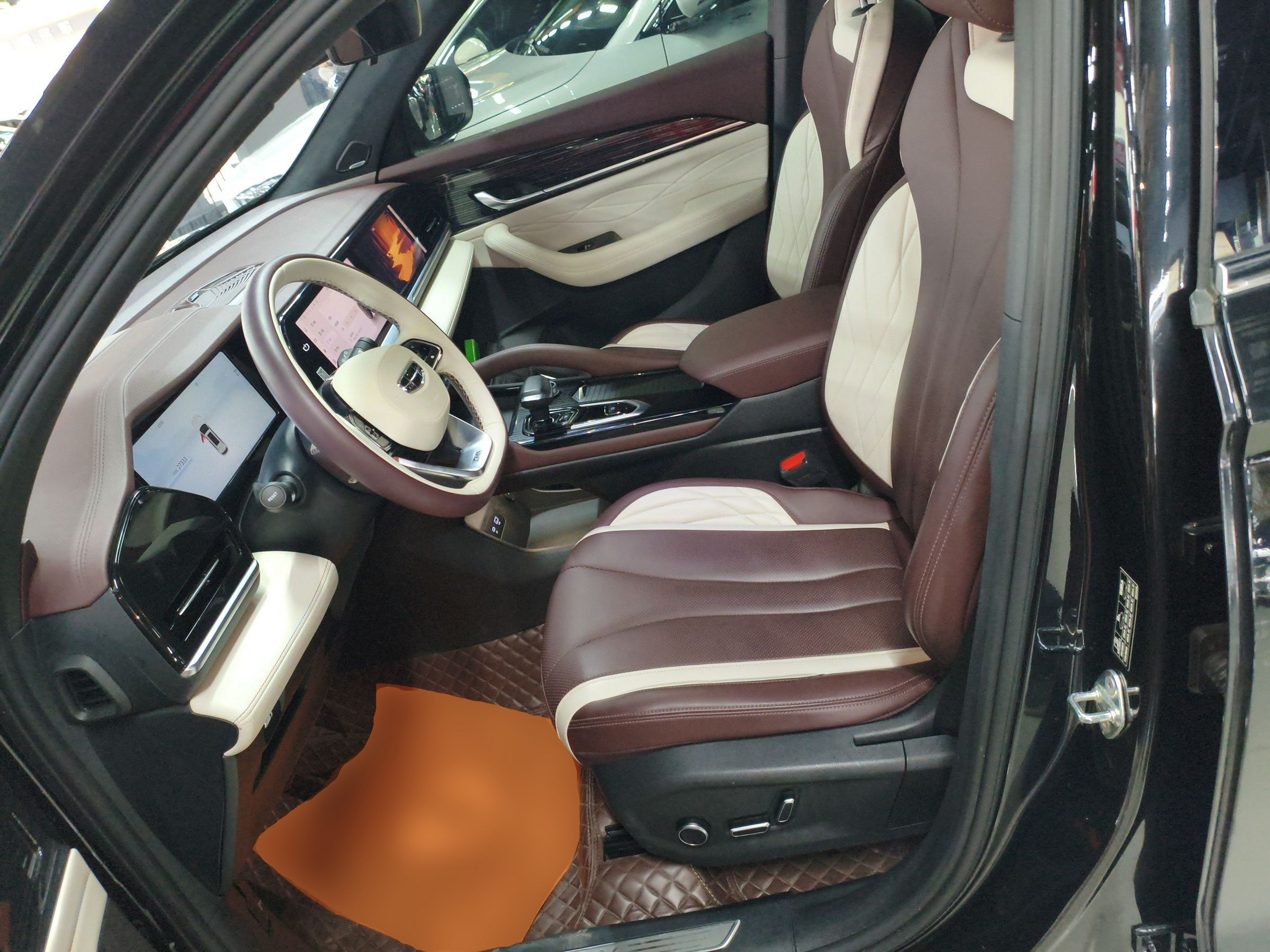 المقاعد الأمامية داخل السيارة