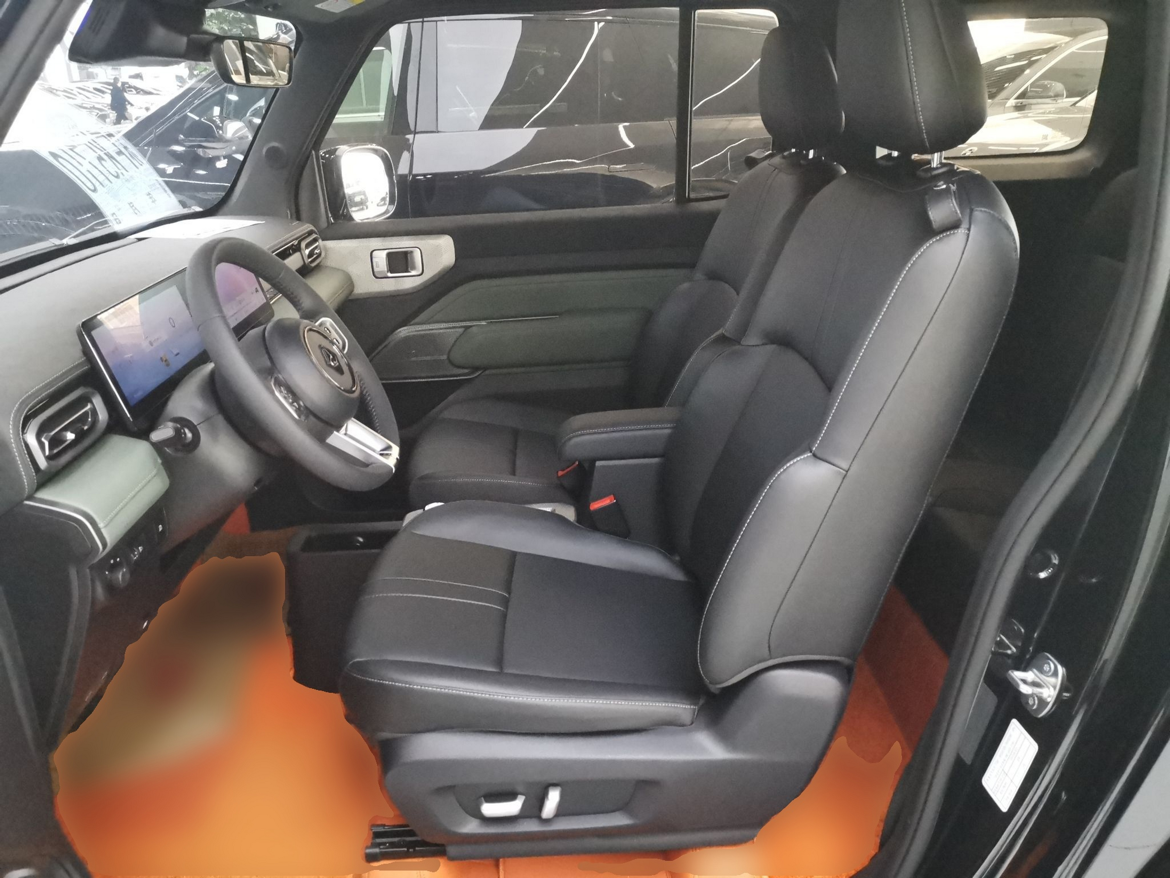 Переднее сиденье в автомобиле