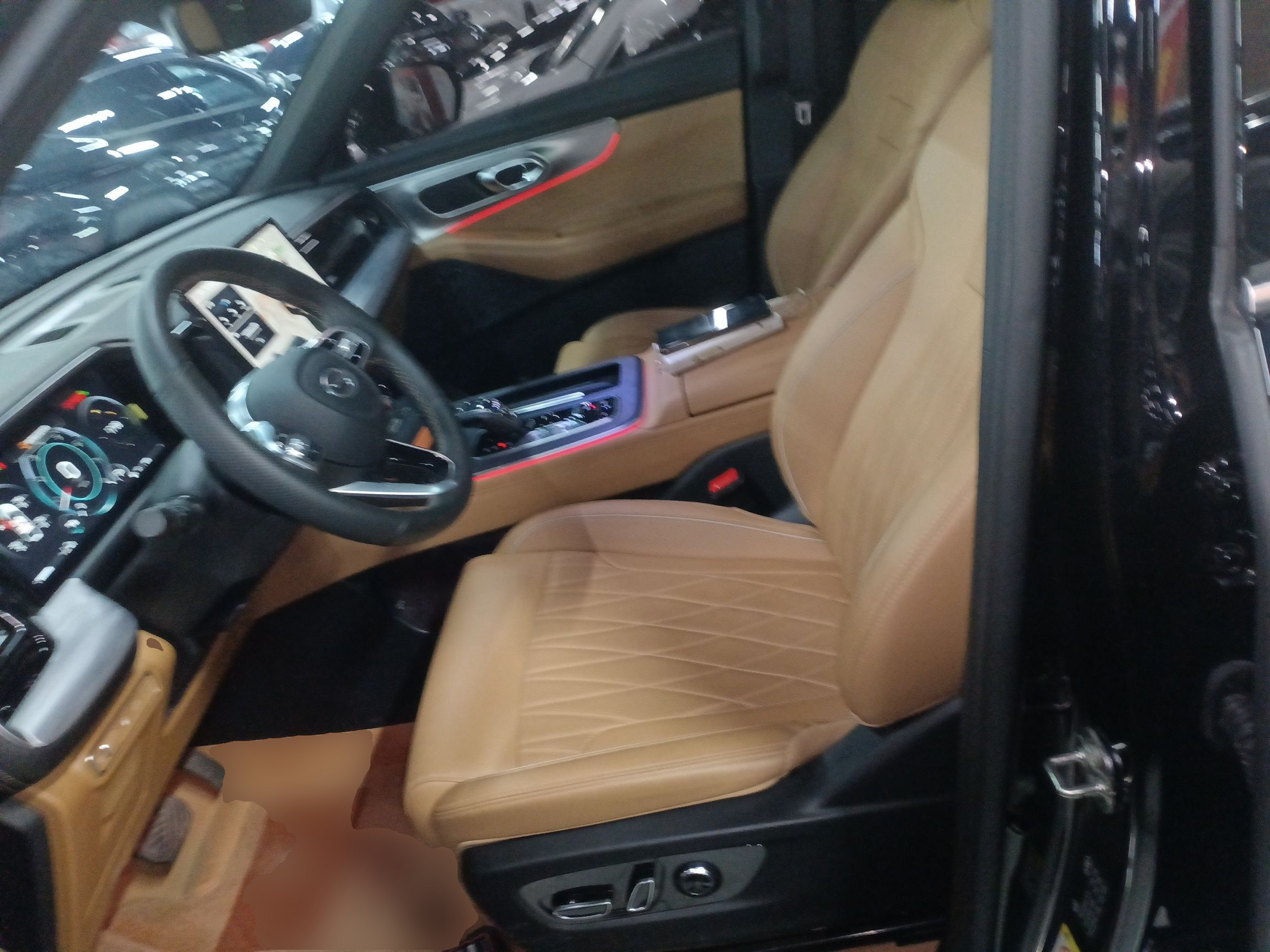 المقاعد الأمامية داخل السيارة