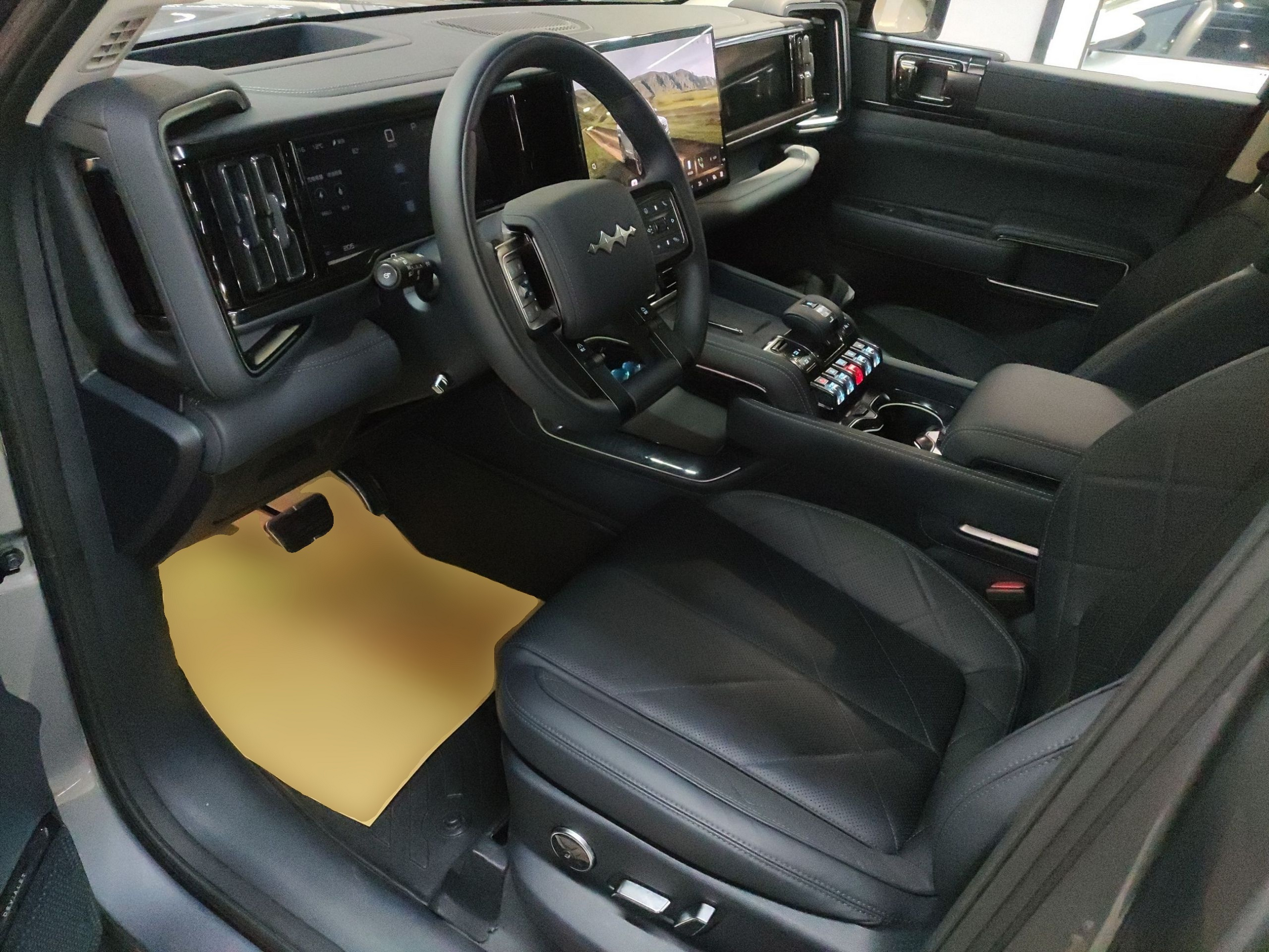 المقاعد الأمامية داخل السيارة