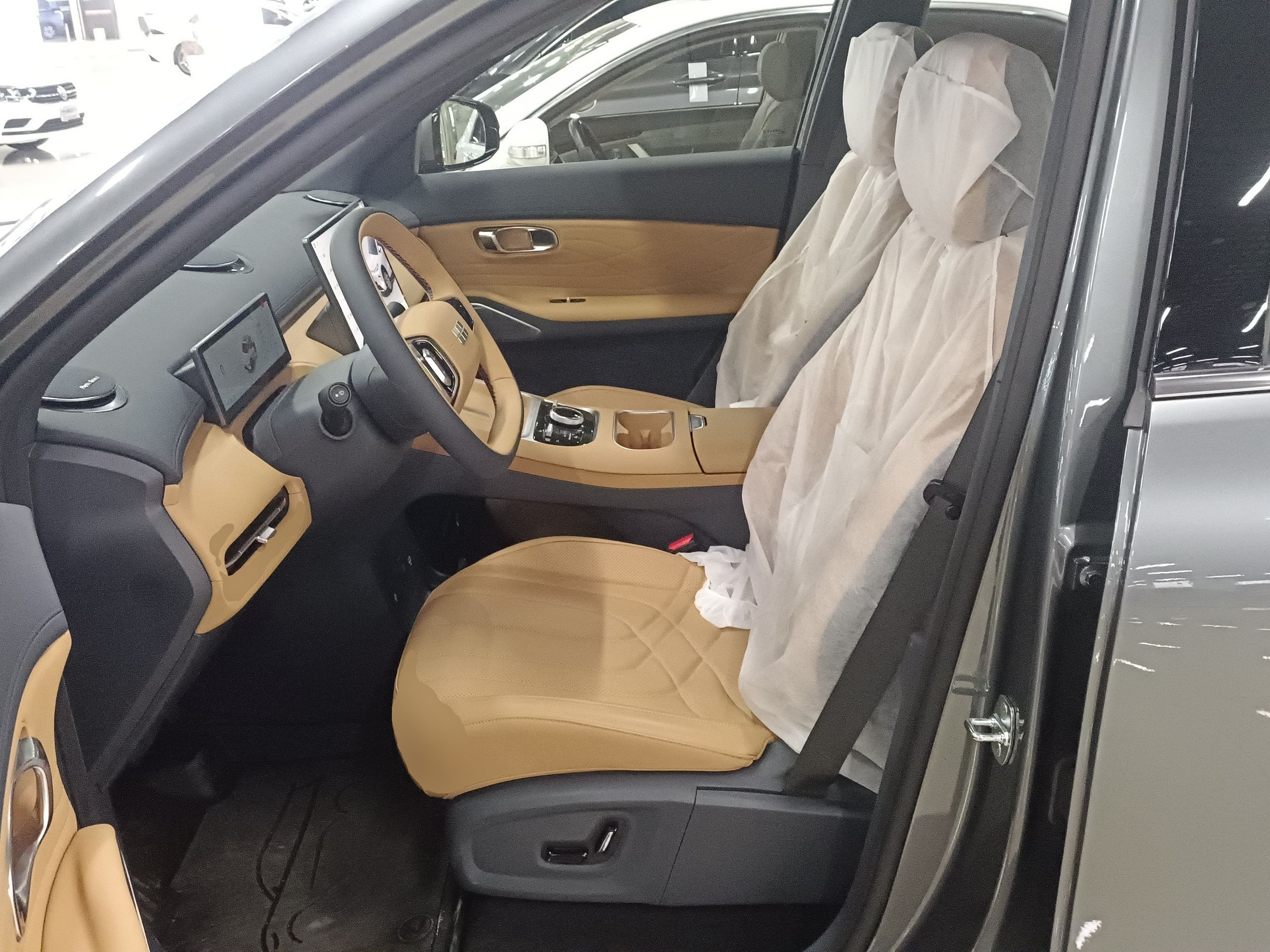 المقاعد الأمامية داخل السيارة