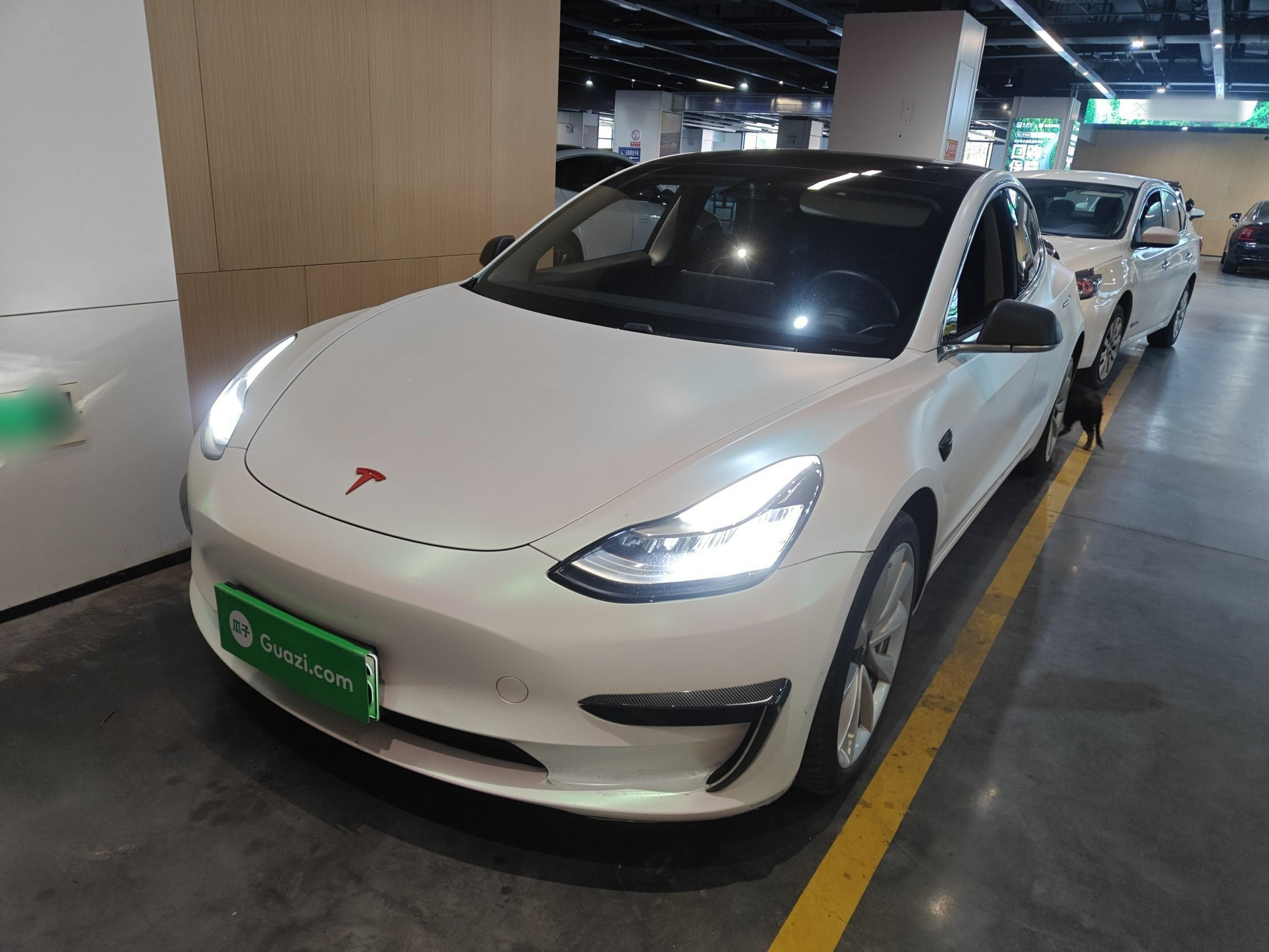 Под передней частью автомобиля