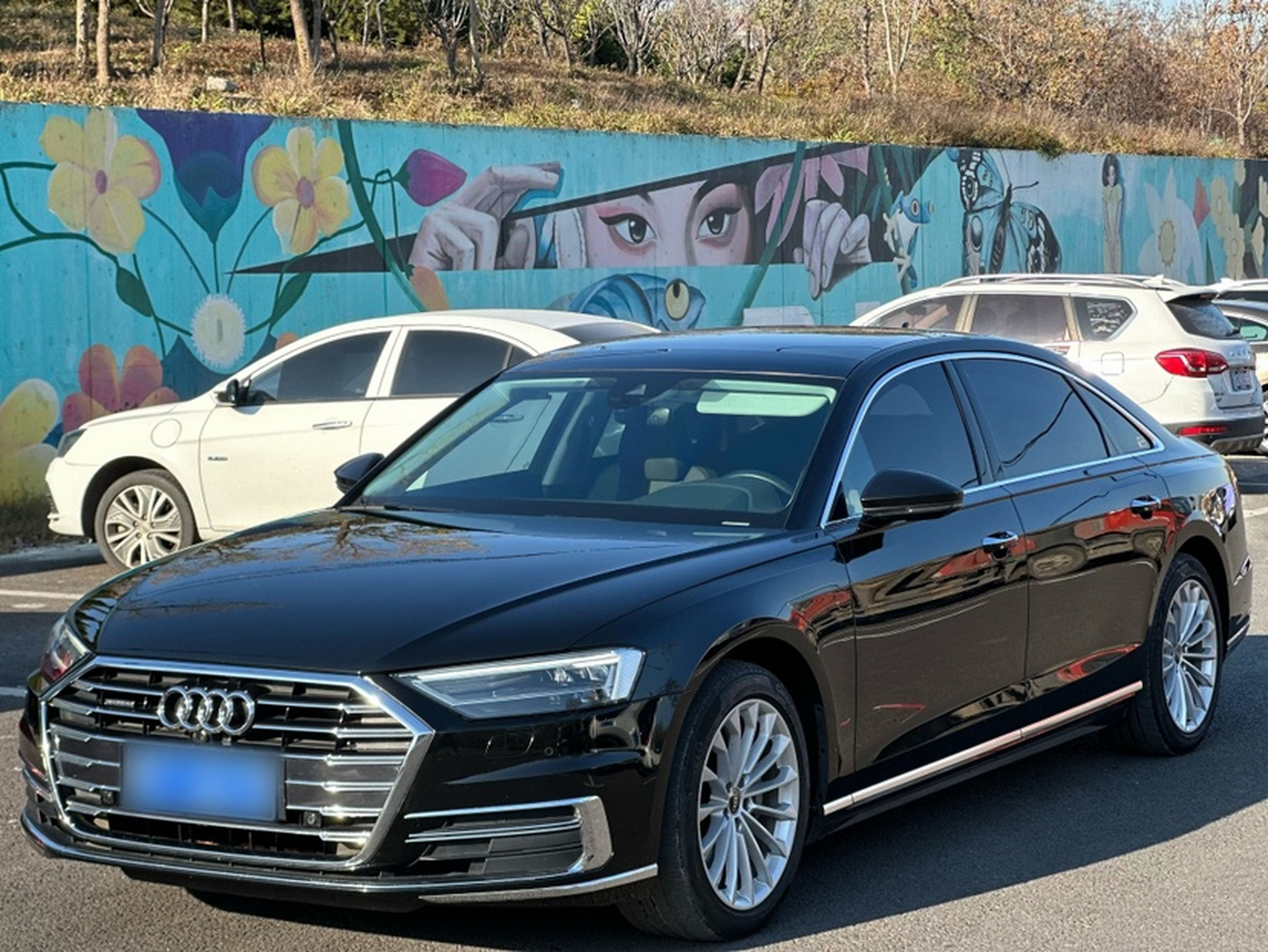 Под передней частью автомобиля