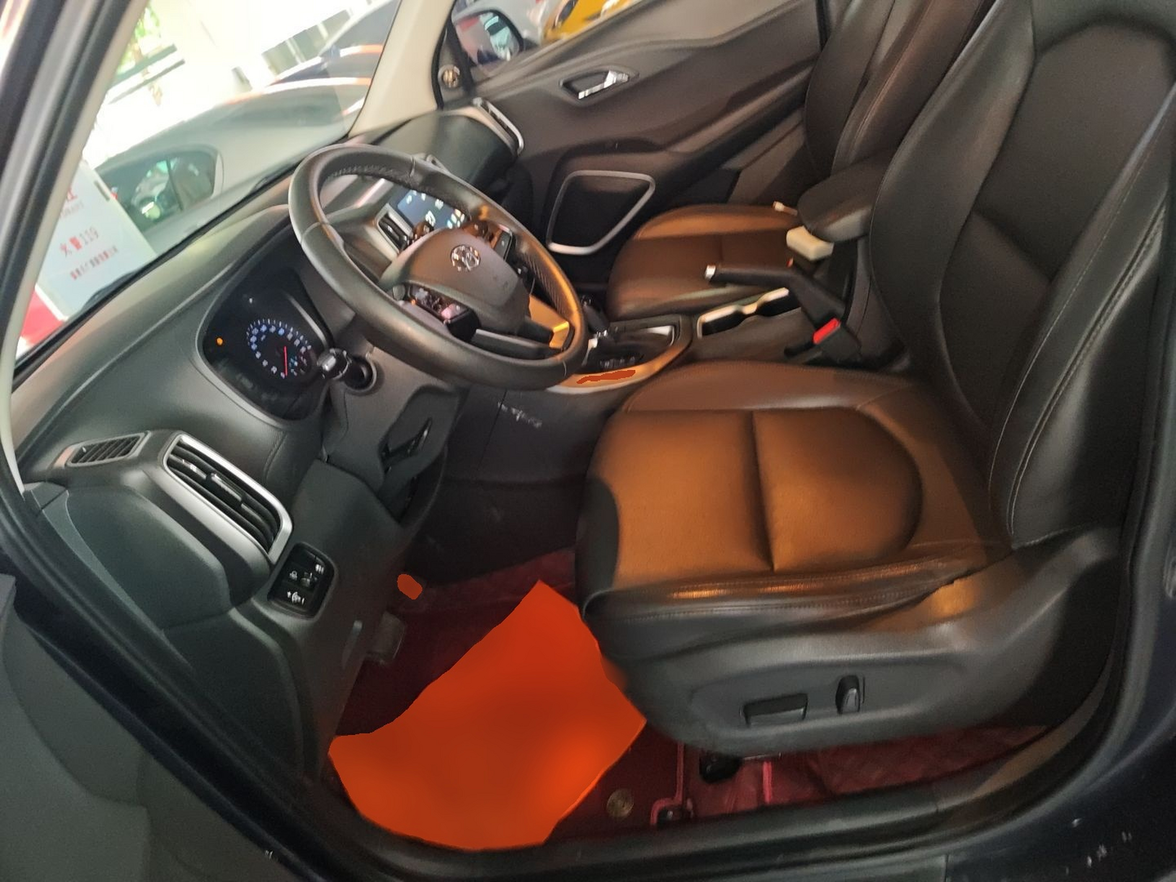 المقاعد الأمامية داخل السيارة