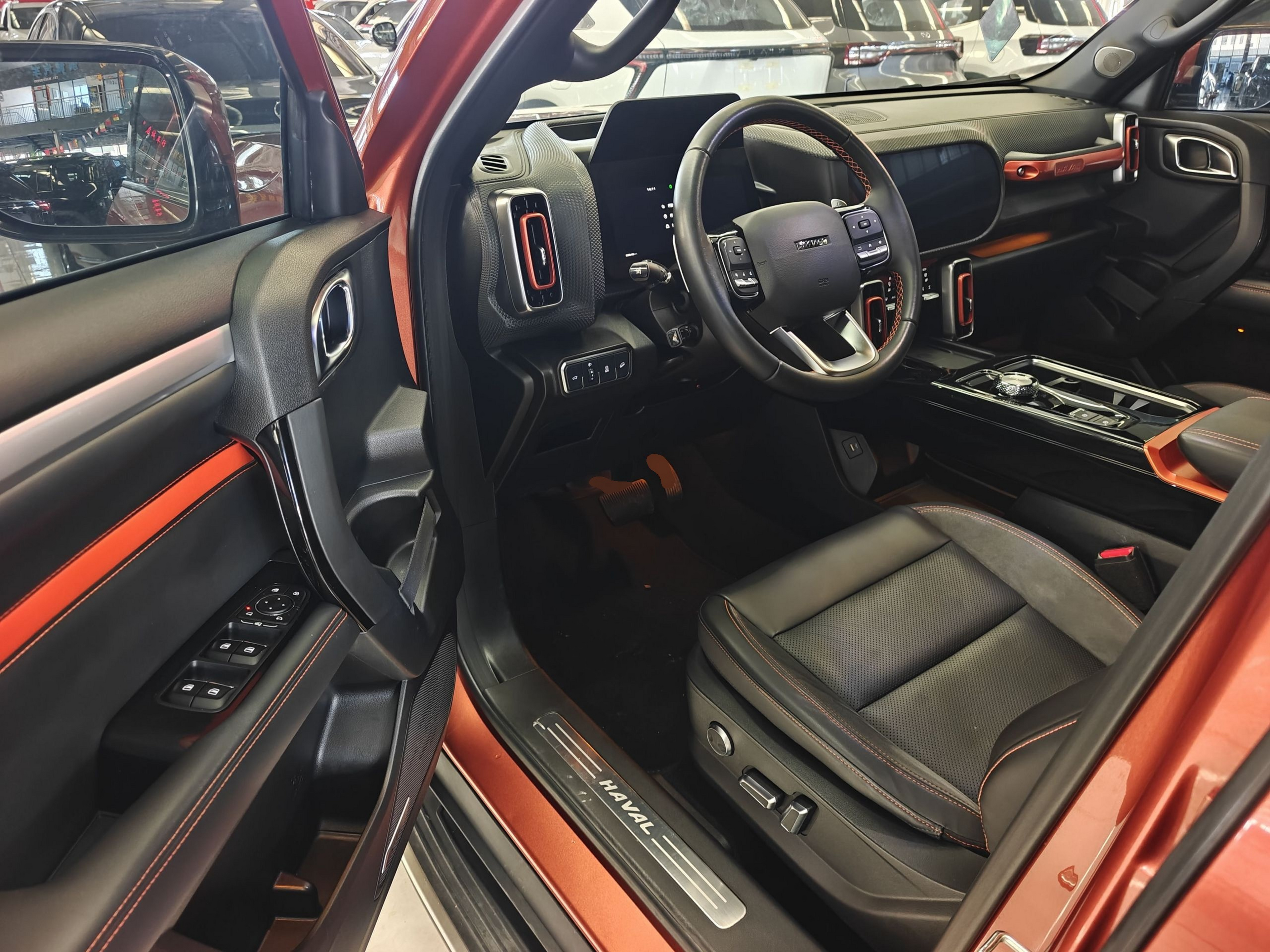 المقاعد الأمامية داخل السيارة