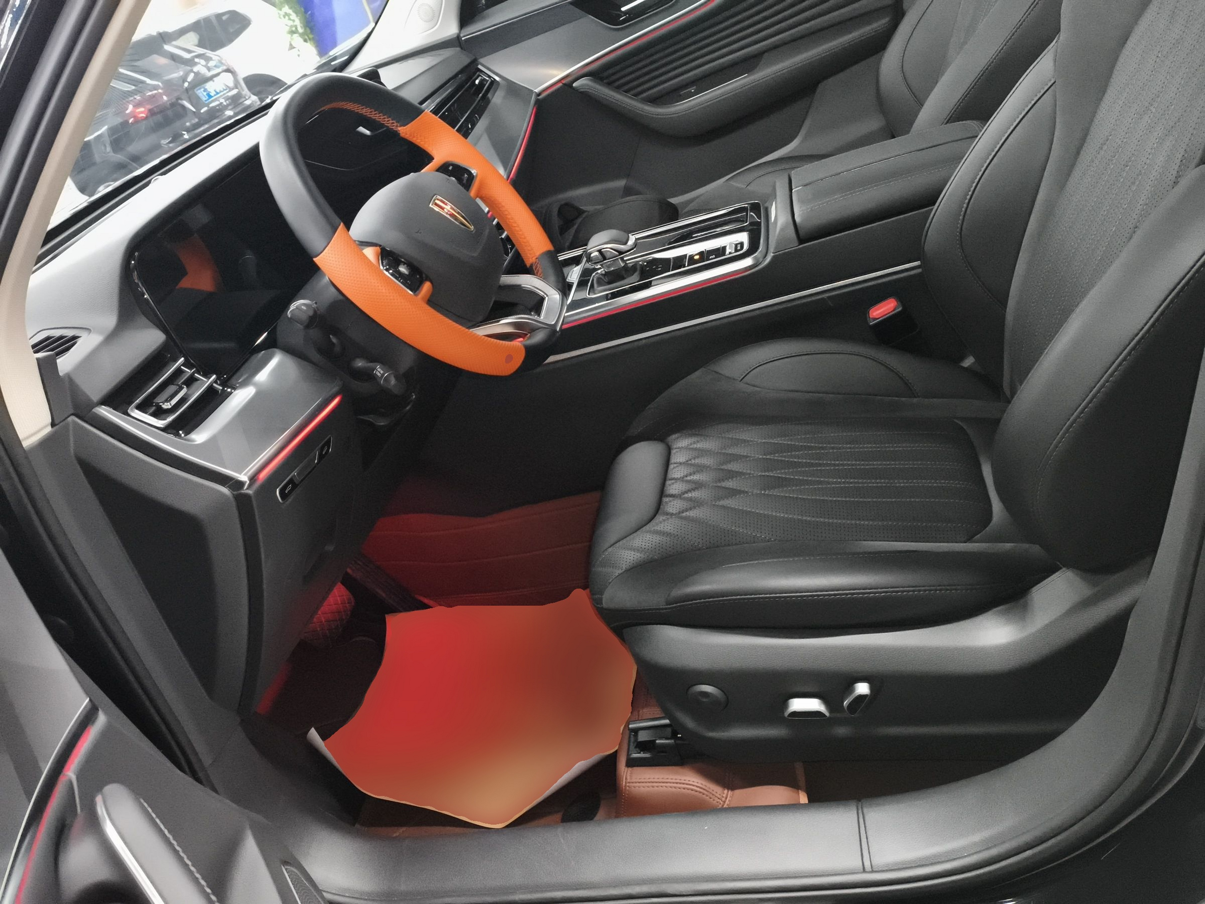 المقاعد الأمامية داخل السيارة