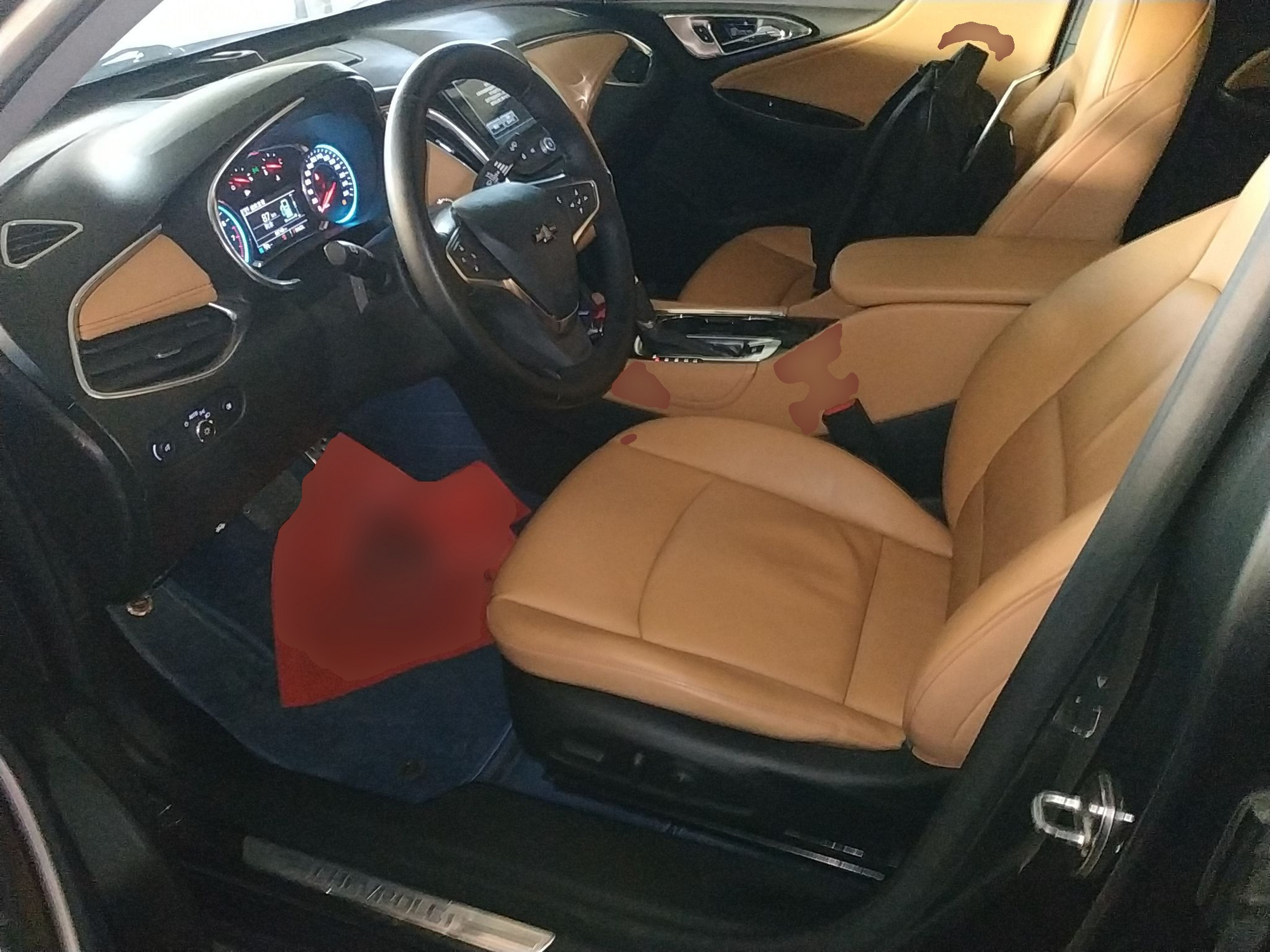 المقاعد الأمامية داخل السيارة