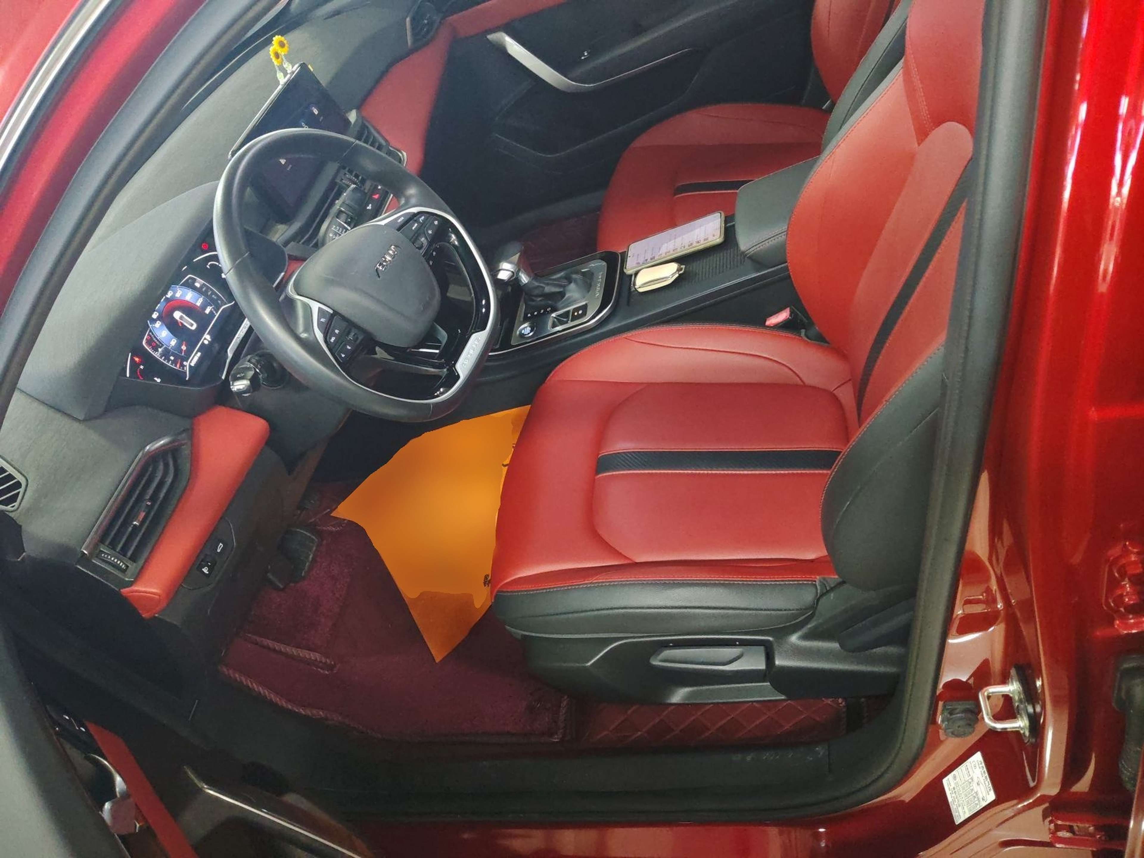 المقاعد الأمامية داخل السيارة