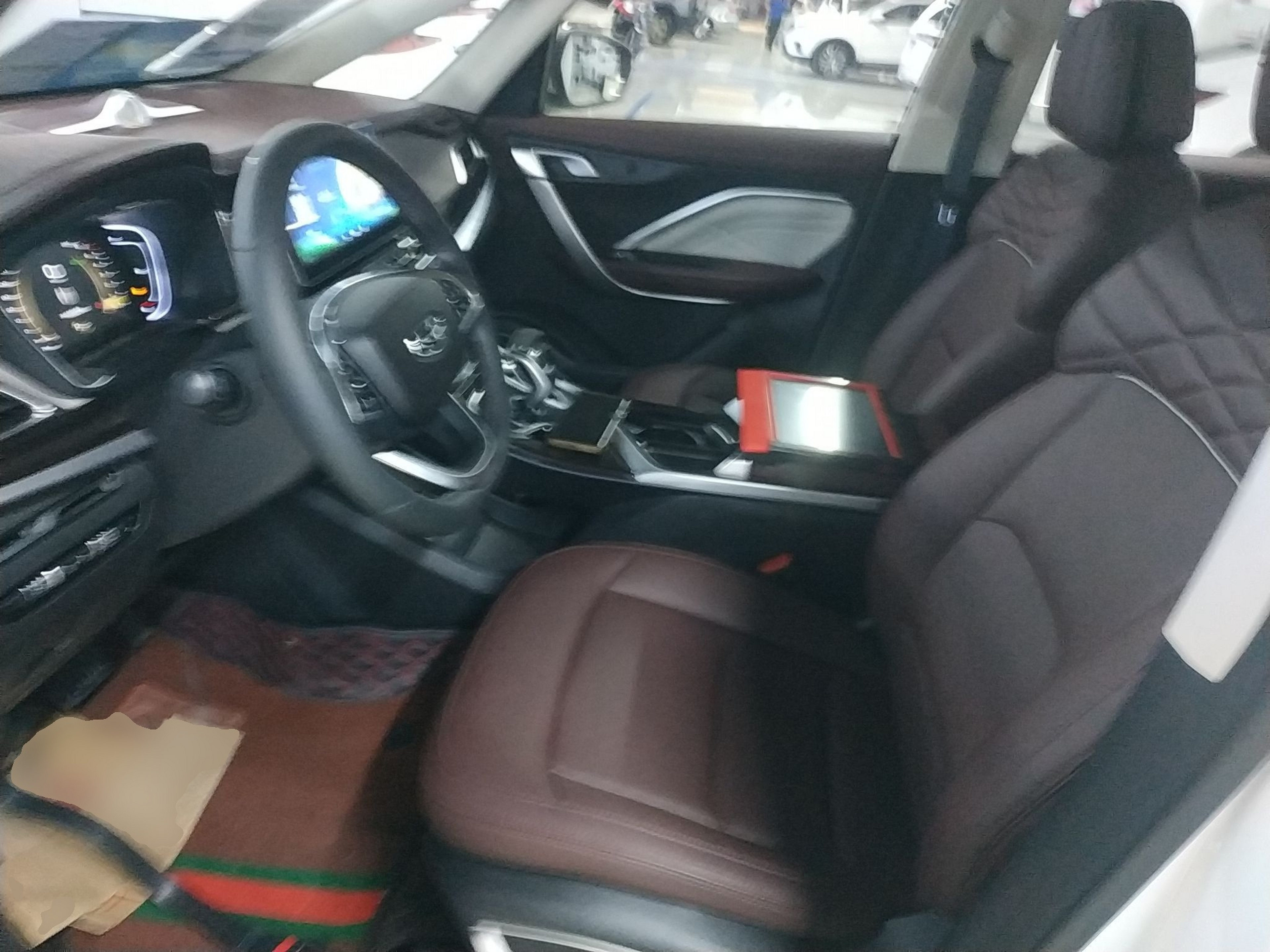 المقاعد الأمامية داخل السيارة